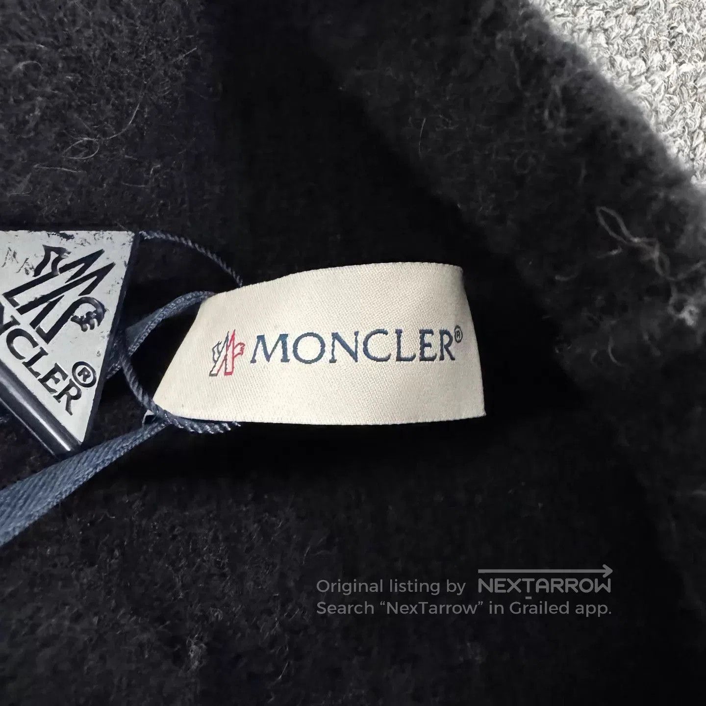 Moncler Black High Neck Long Sleeve Sweater with 'Mon' Print. Size US S / EU 44-46 / 1 - 6 Thumbnail