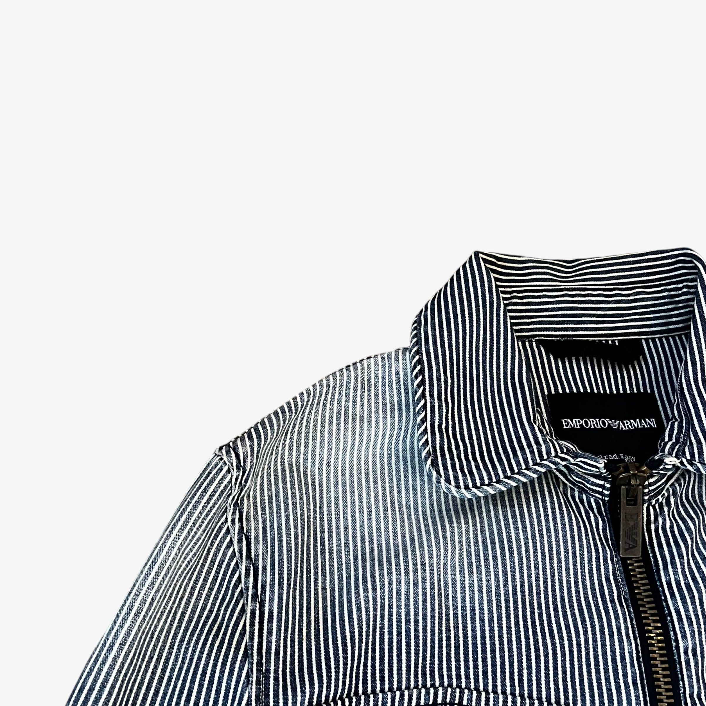 Armani Vintage Y2K Men's Emporio Armani Striped Workwear Jacket Size US M / EU 48-50 / 2 - 5 Thumbnail