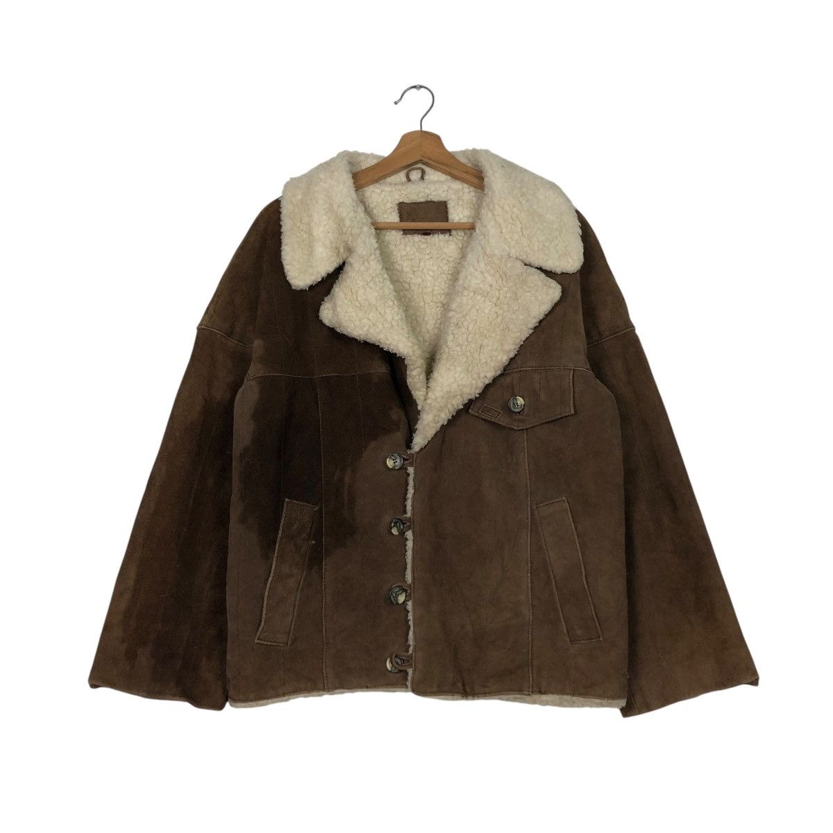 Japanese Brand VINTAGE BIKER LEATHER JACKET SHEARLING UNBRAND ISSEY MIYAKE Size US M / EU 48-50 / 2 - 3 Thumbnail