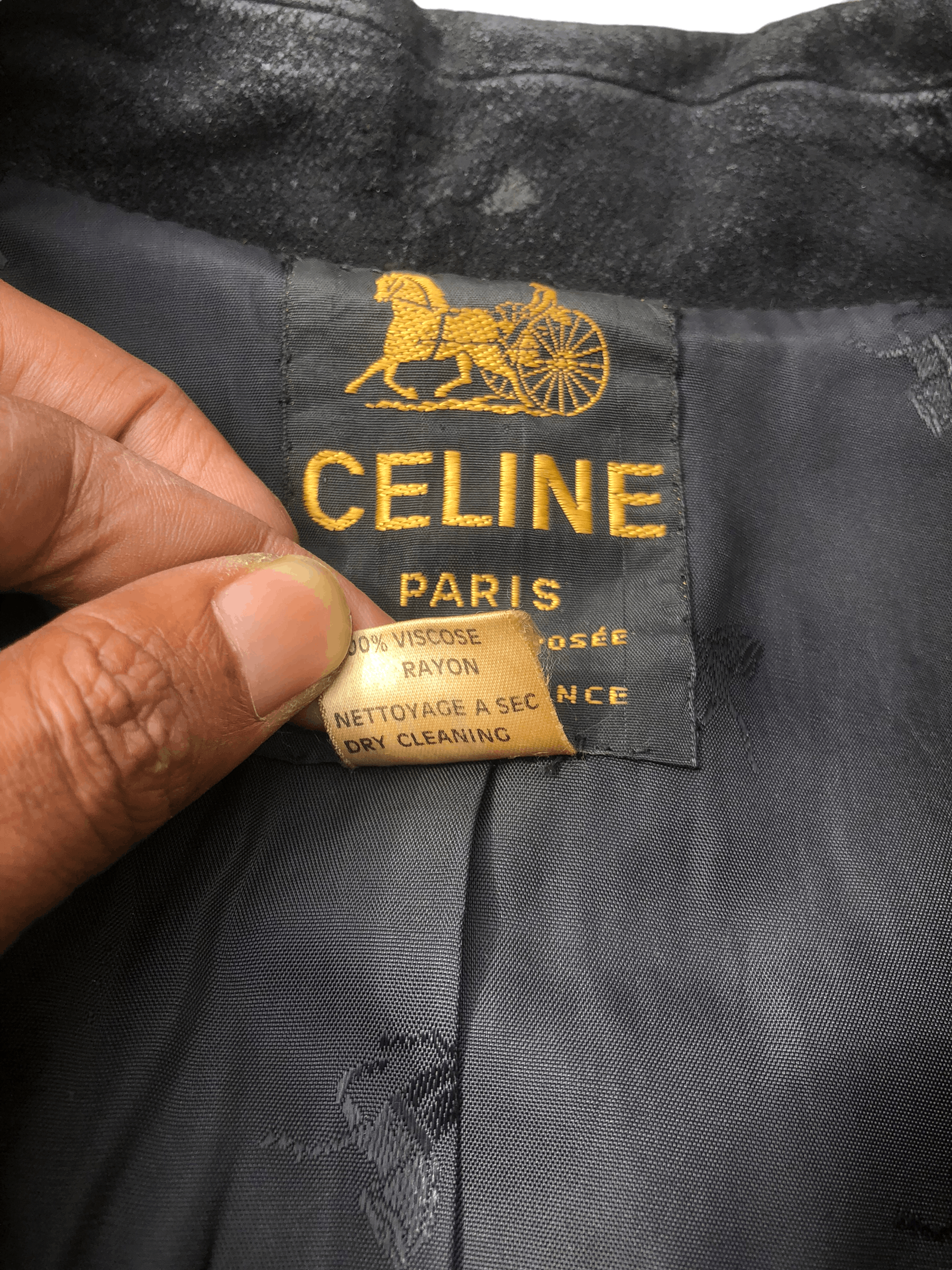 Celine 💯Vintage 70/80s CELINE PARIS Modele Dispose Pigskin Coat Size L / US 10 / IT 46 - 11 Thumbnail