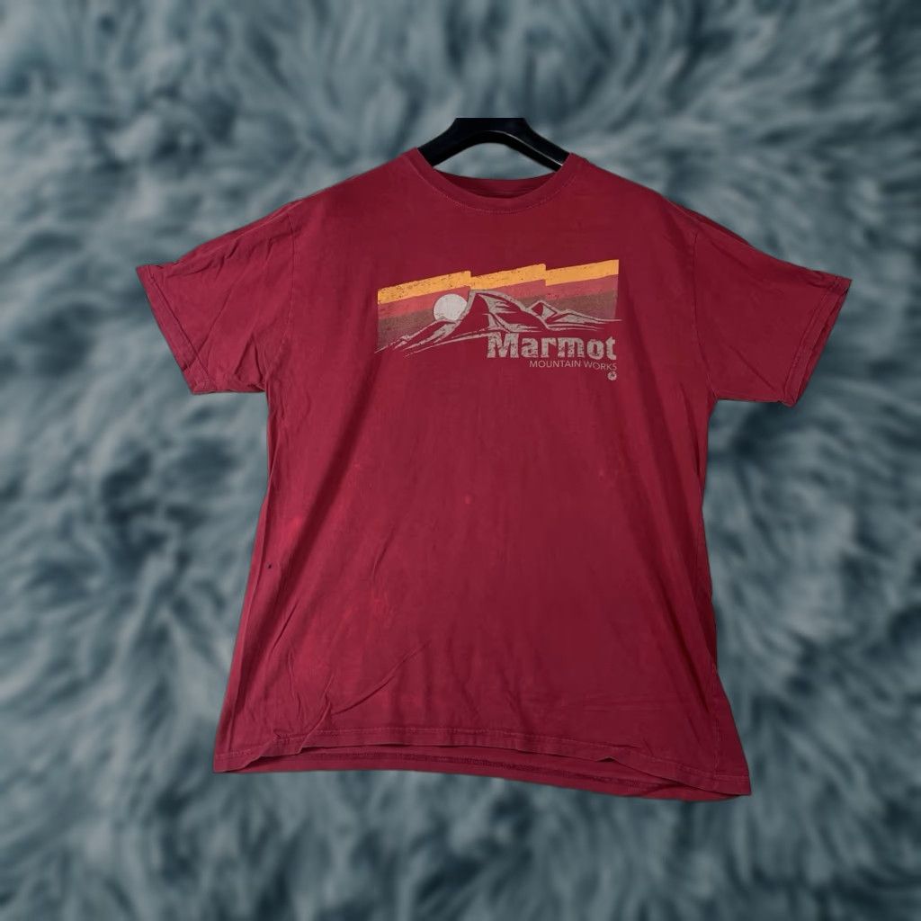 Marmot Marmot T-Shirt Men XL Red Crew Neck Short Sleeve Graphic Outdoors Size US XL / EU 56 / 4 - 1 Thumbnail
