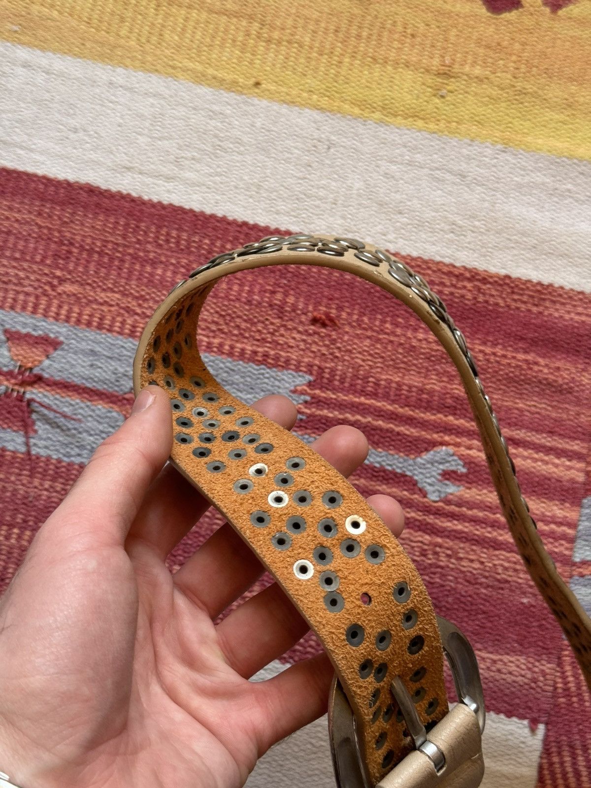 Genuine Leather Vintage Women’s 00’s y2k Genuine Leather Japanese Belt Size ONE SIZE - 5 Thumbnail