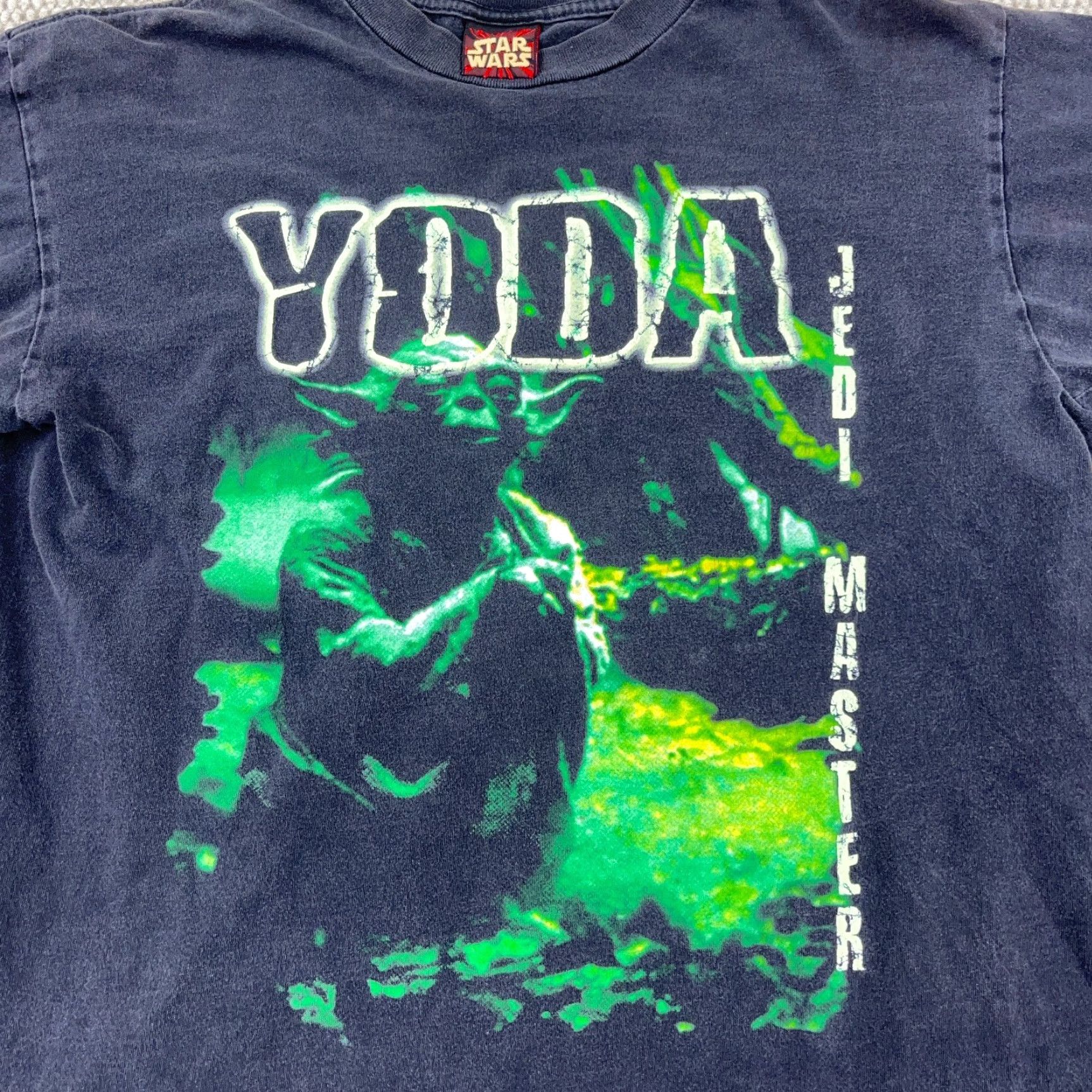 Star Wars VINTAGE Star Wars Shirt Men M Black Yoda Jedi Master Graphic Print Logo 90s 80s Movie Retro T-Shirt Mens Regular Short Sleeve Crew Neck Clothing Size US M / EU 48-50 / 2 - 3 Thumbnail