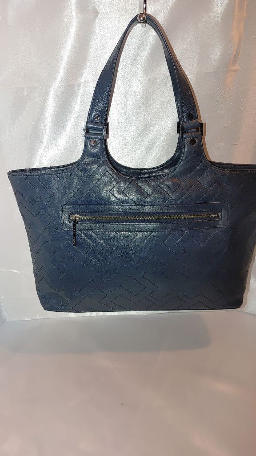 Tory Burch Tory Burch T Monogram Quilted Leather Bag in Blue Slate Size ONE SIZE - 9 Thumbnail