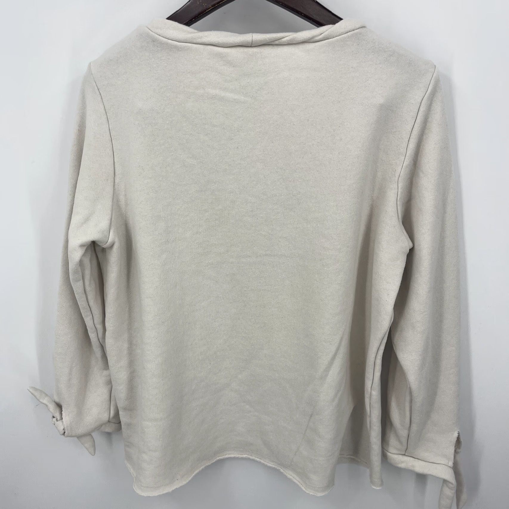 Vintage Dolan Sweatshirt Womens L Ivory Pullover Left Coast Collection Quiet Luxury Preppy Capsule Size L / US 10 / IT 46 - 6 Thumbnail