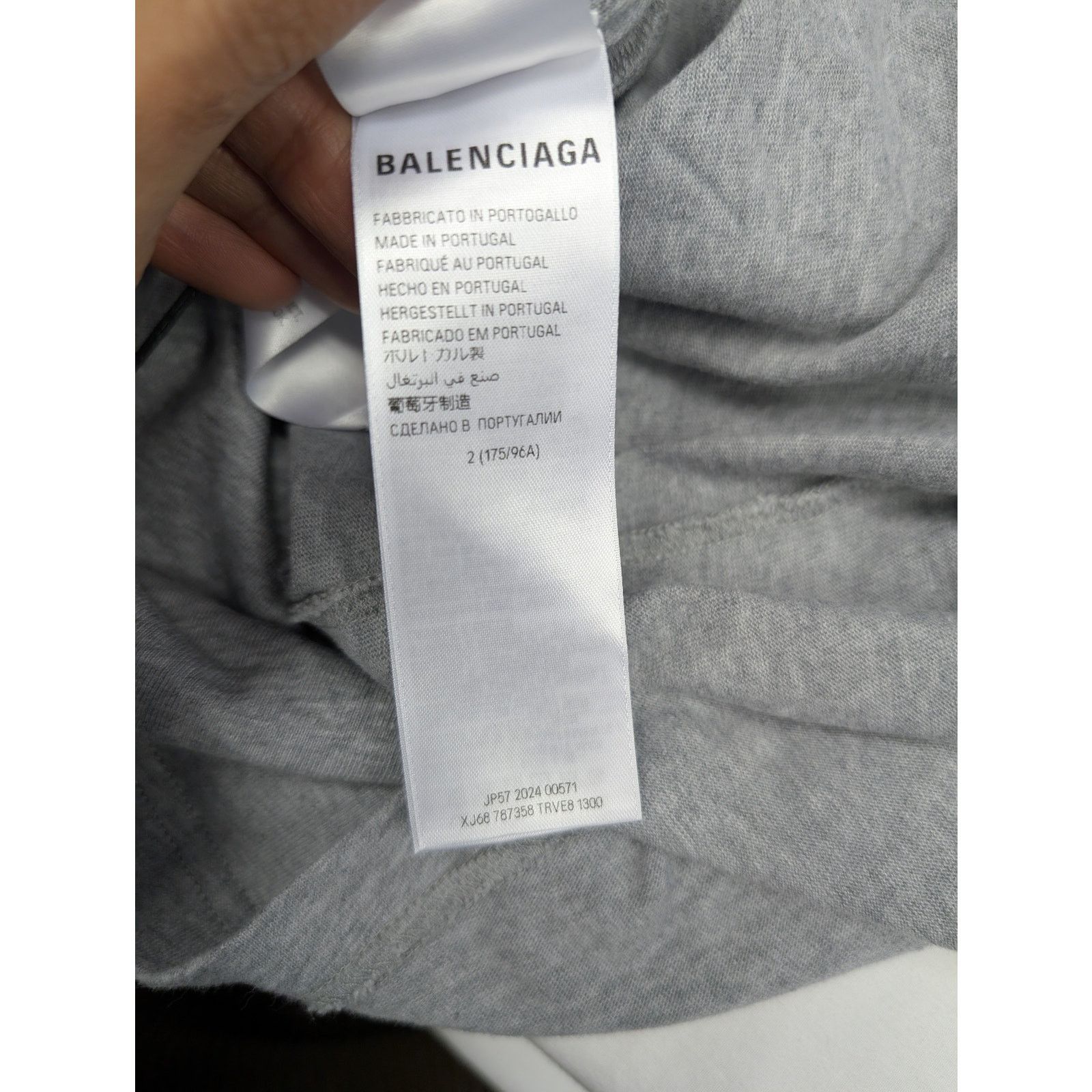 Balenciaga × eBay o1rshd1 Inside Out Oversized T-Shirt in Heather Grey Size US M / EU 48-50 / 2 - 12 Thumbnail