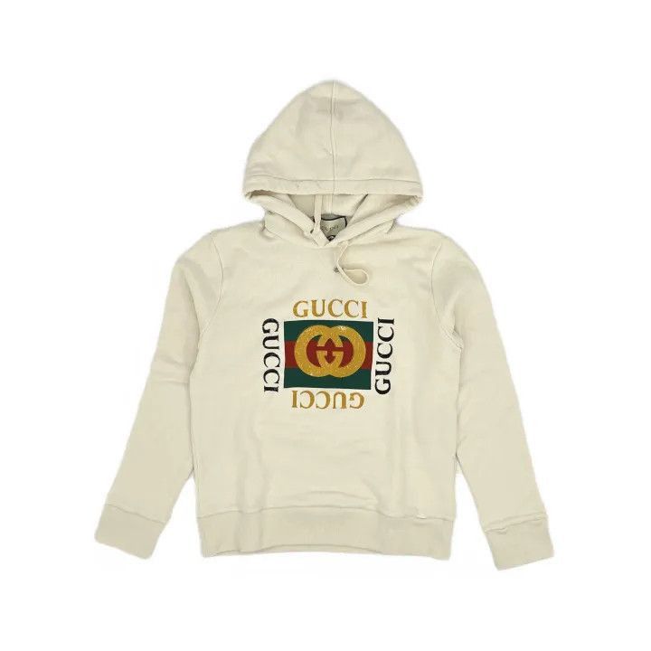 Gucci Gucci Gucci Logo Print Hooded Sweatshirt for Men -2506 Size US S / EU 44-46 / 1 - 1 Thumbnail