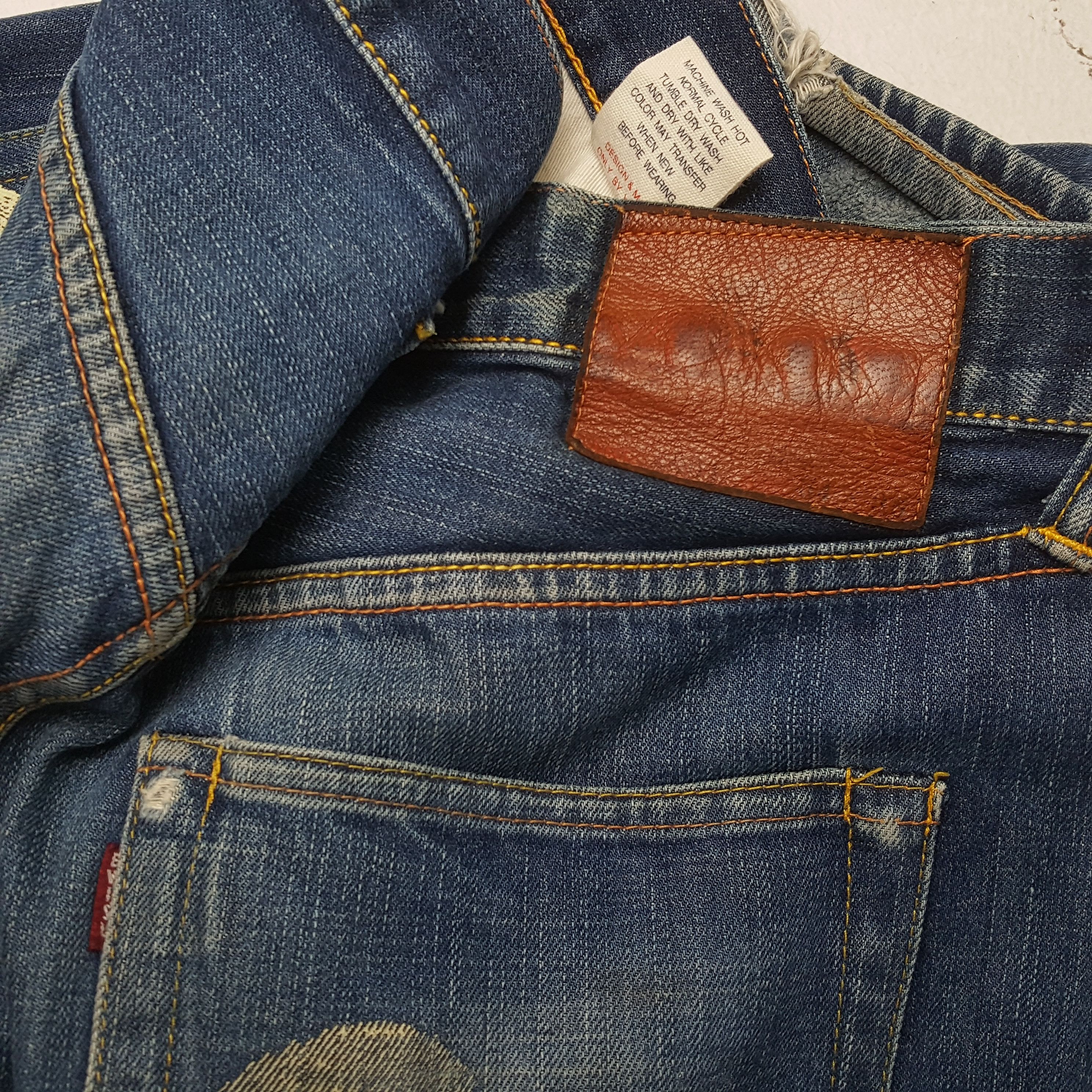 Evisu × Vintage EVISU Japanese Brand Streetwear Custom Daicock Jeans Size US 32 / EU 48 - 14 Thumbnail