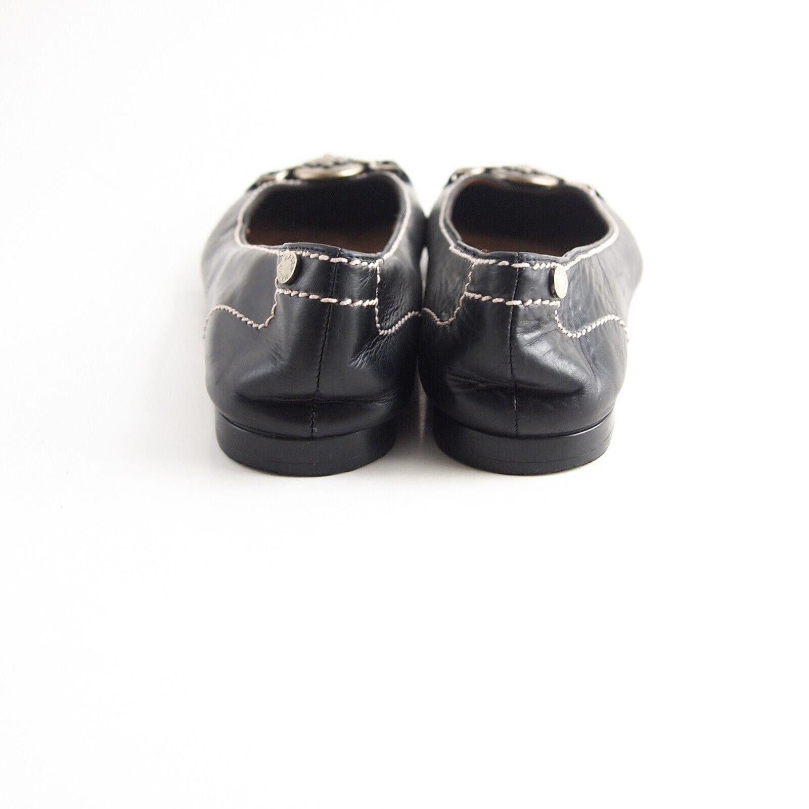 Bally Bally Campbell Flats Black Leather Womens EU 36 US 5.5 $520 Size US 5.5 / IT 35.5 - 8 Thumbnail