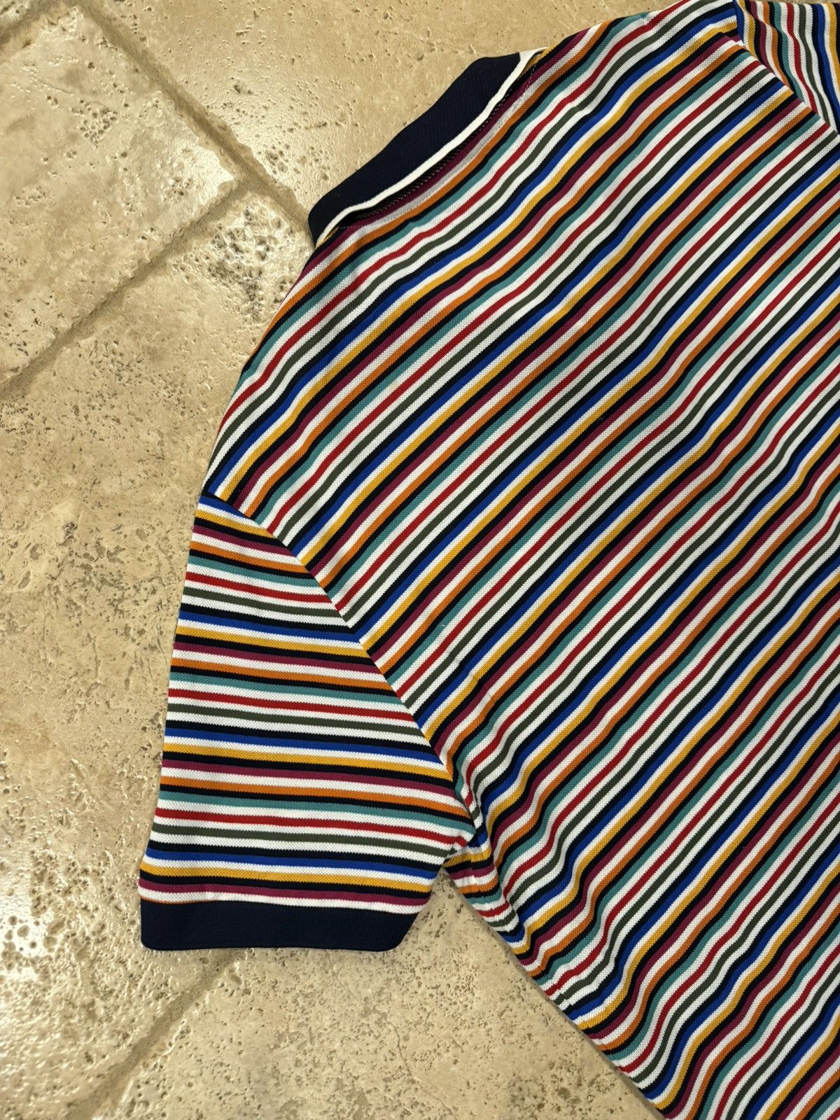 Missoni Missoni Multicolor Striped Polo Shirt Size US XL / EU 56 / 4 - 10 Thumbnail