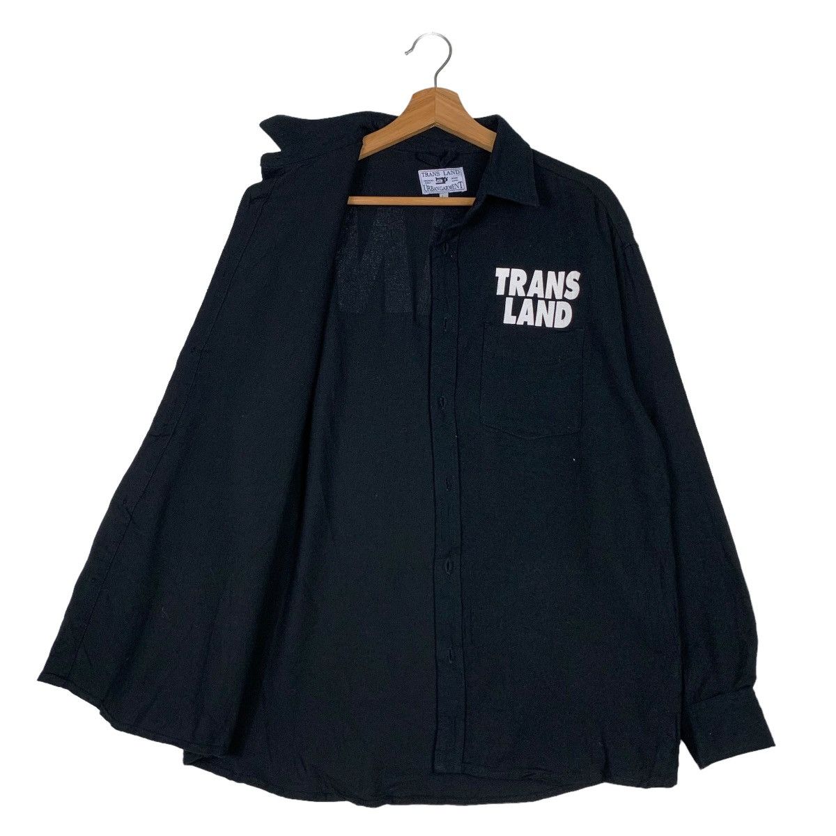 Vintage TRANS LAND URBANGARMENT BIG LOGO BUTTON UP SHIRT #0203-C10 Size US L / EU 52-54 / 3 - 10 Thumbnail
