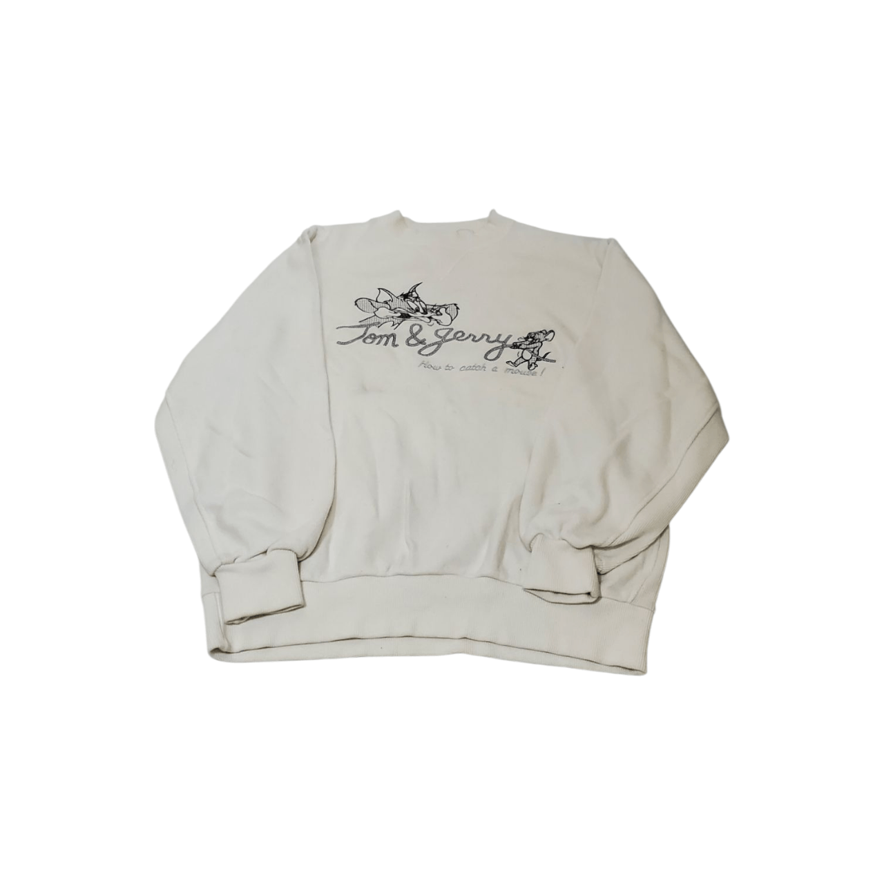 Vintage 2001 Tom & Jerry Embroidered Sweatshirt Size US M / EU 48-50 / 2 - 1 Thumbnail