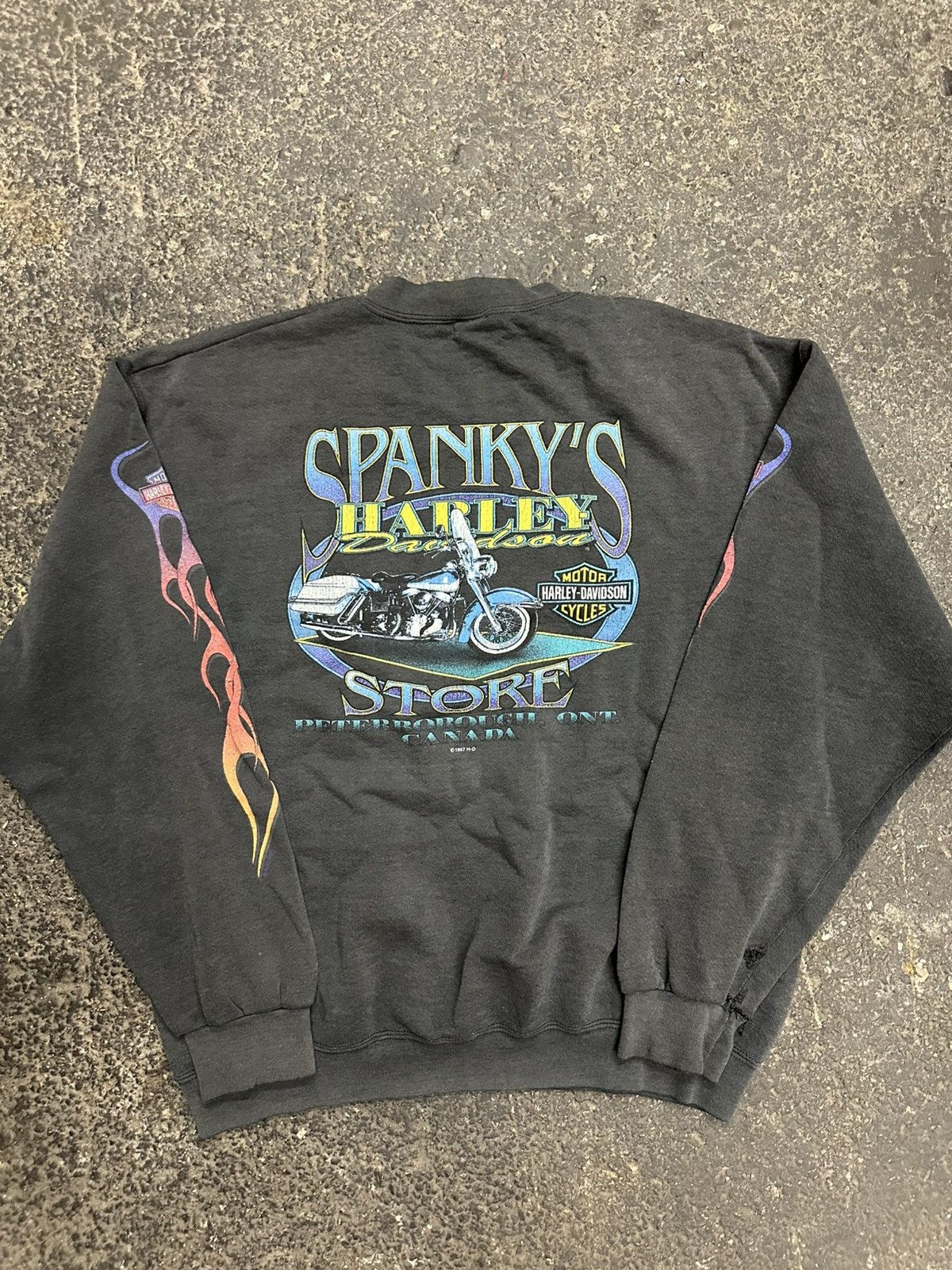 Harley Davidson Vintage harley Davidson flame sweatshirt Size US M / EU 48-50 / 2 - 8 Thumbnail