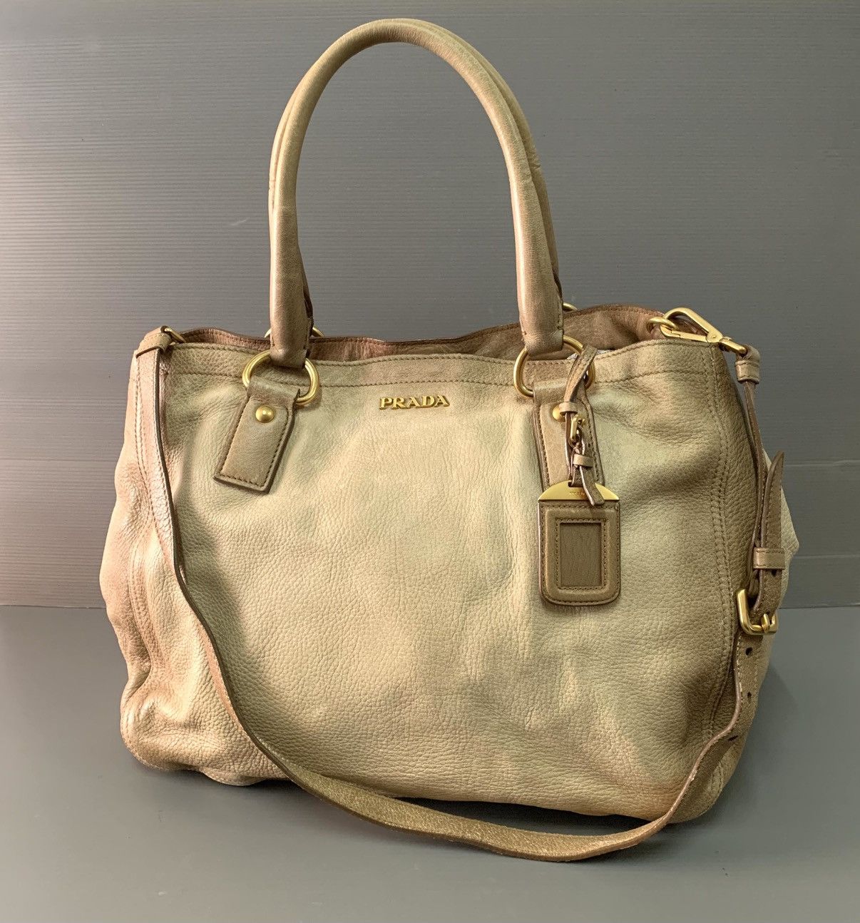 Prada Prada Leather Large Shoulder Bag Size ONE SIZE - 1 Thumbnail