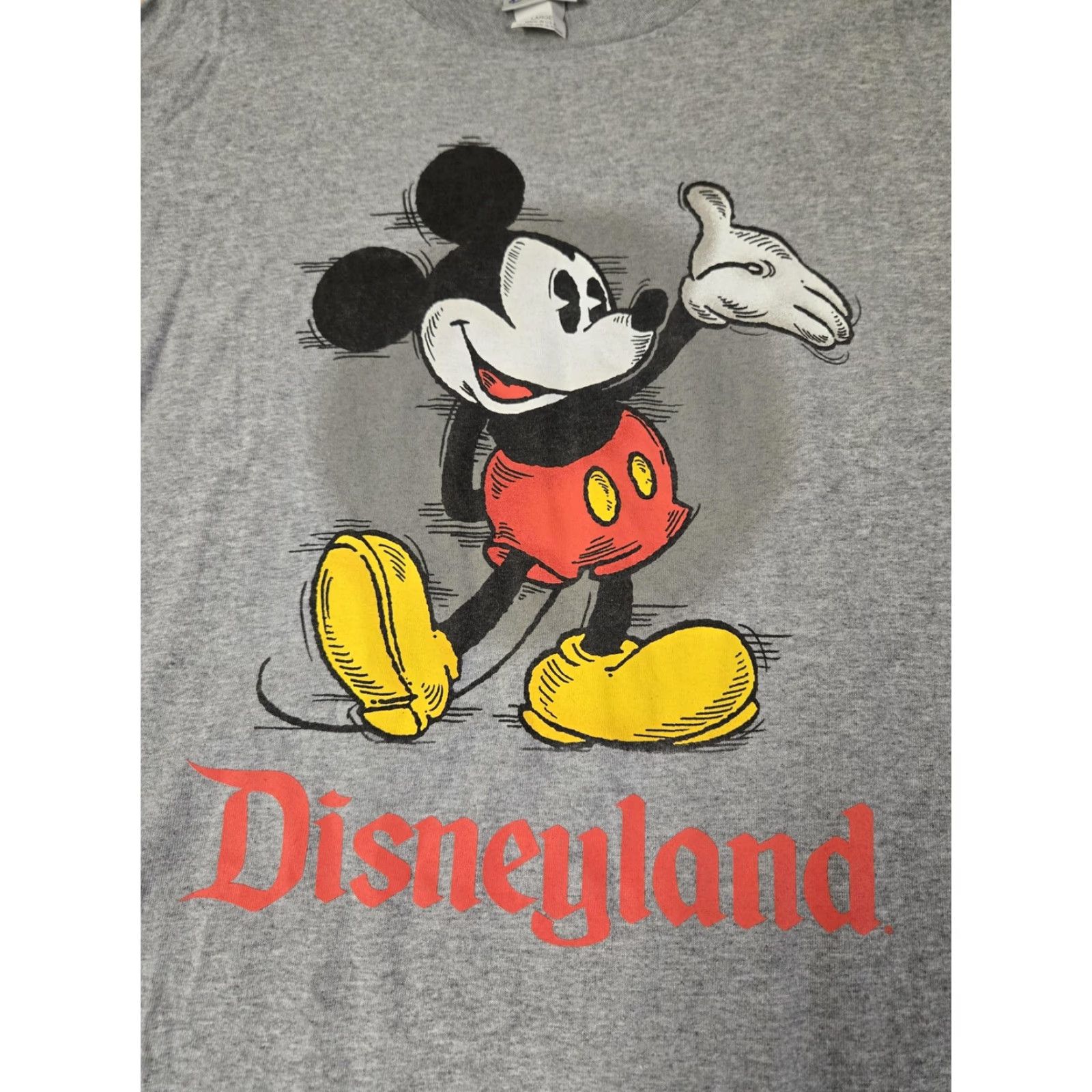 Disney VINTAGE Disneyland Mickey Mouse Shirt Mens Large Gray Graphic Made USA 2000s Size US L / EU 52-54 / 3 - 2 Thumbnail