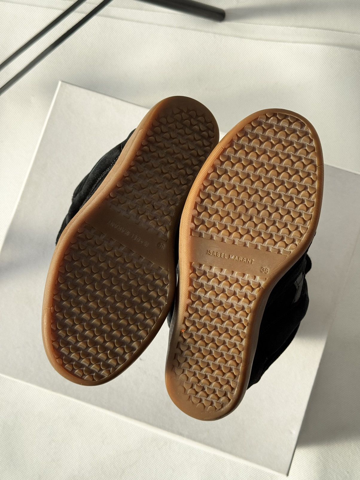 Isabel Marant Isabel Marant Bekett sneakers shoes Washed Black Suede Wedge Size US 6 / IT 36 - 18 Thumbnail