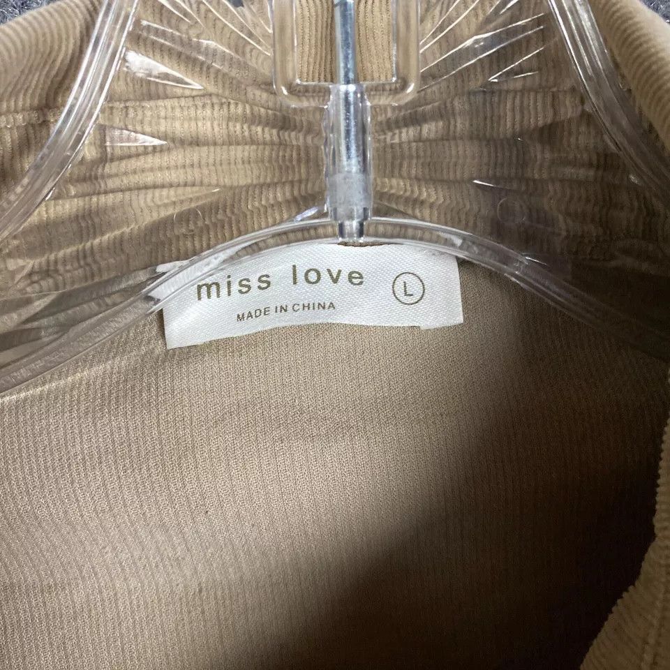 Other Miss Love Corduroy Shirt Women's Large Long Sleeve Tan L Size L / US 10 / IT 46 - 3 Thumbnail
