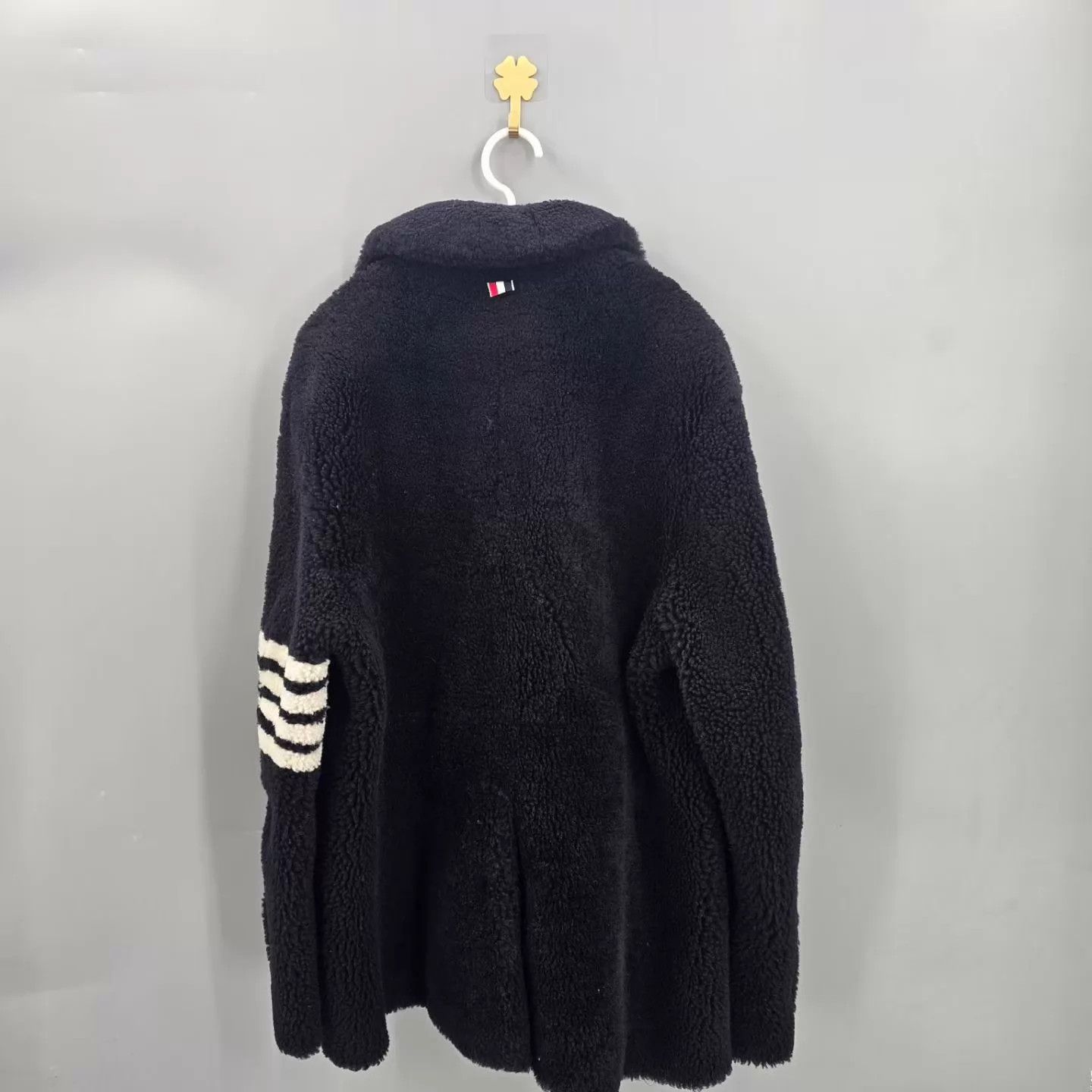 Thom Browne TB Anchor Gold Button Shearling Fur-Lined Jacket 3 Size L / US 10 / IT 46 - 2 Thumbnail