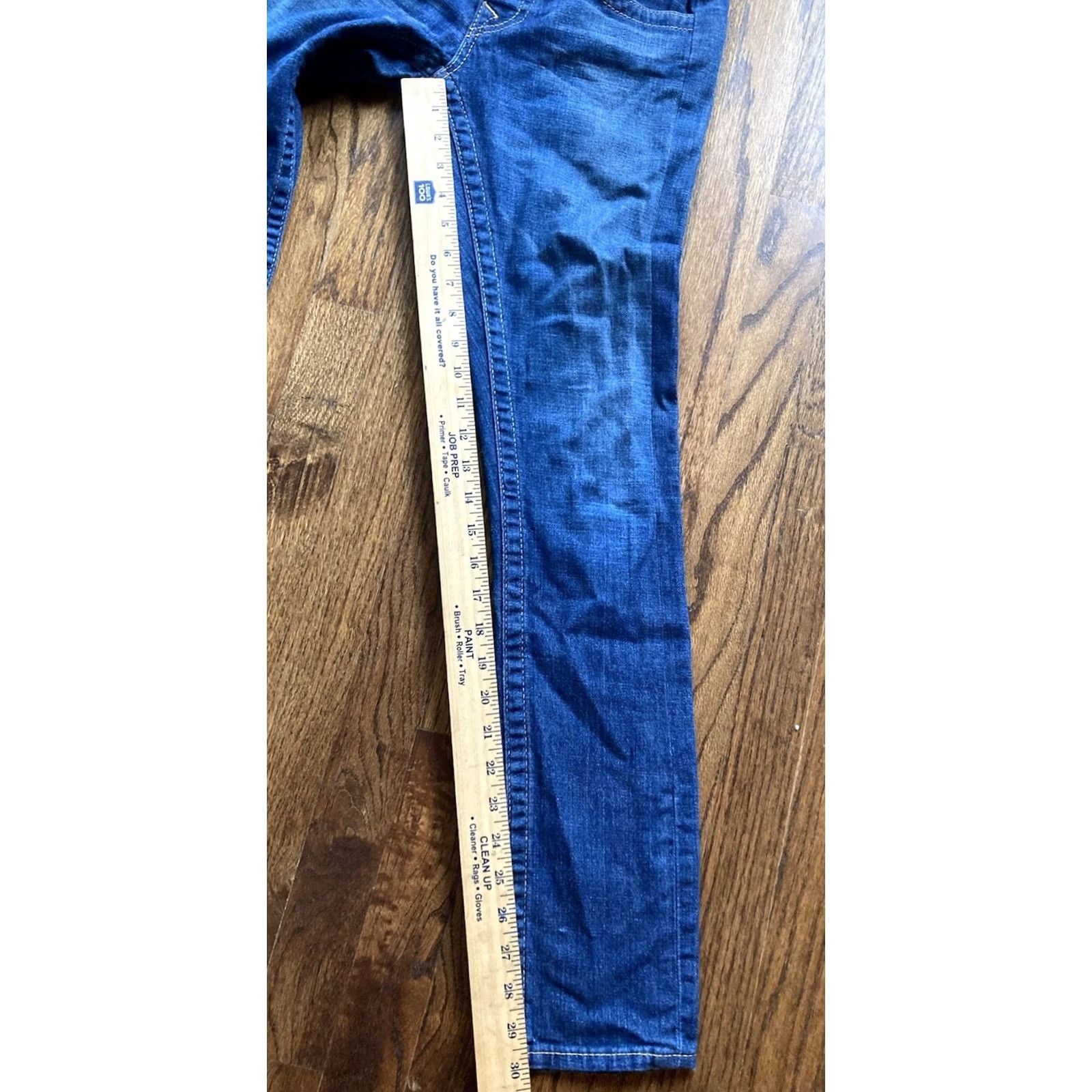 True Religion True Religion Jeans Womens 25 Cameron Lady Godiva Stretch Button Fly Flap Pocket Denim Blue Pocket Embroidered Belt Loops Y2K Regular Womens Size 42" / US 20 - 4 Thumbnail