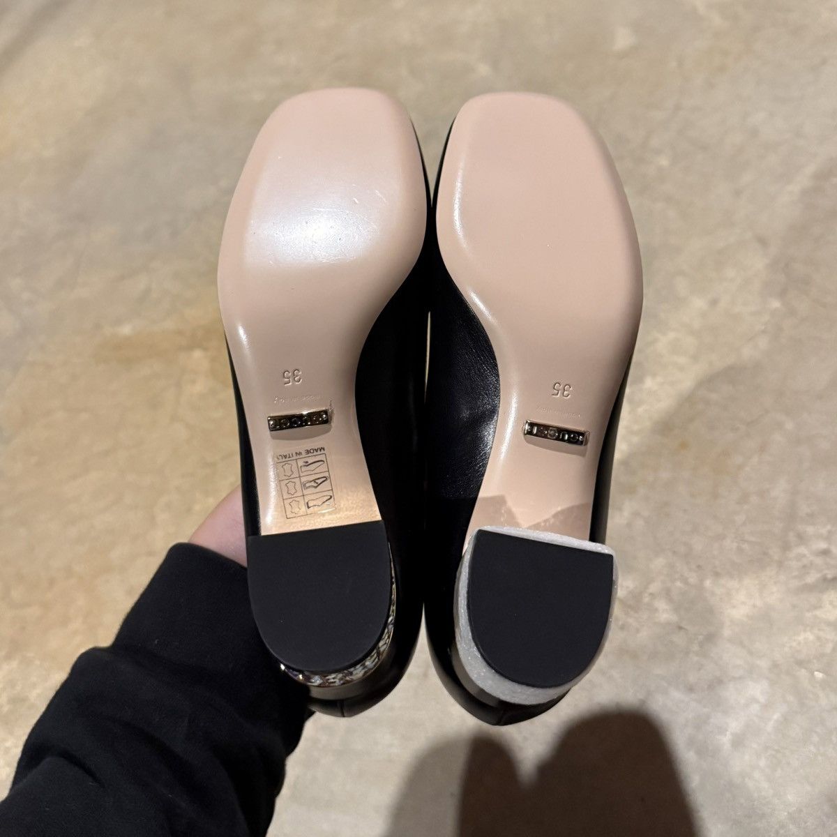 Gucci Brand New Gucci Madeleine Crystal G Leather Pump Heels EU 35 Size US 5 / IT 35 - 11 Thumbnail