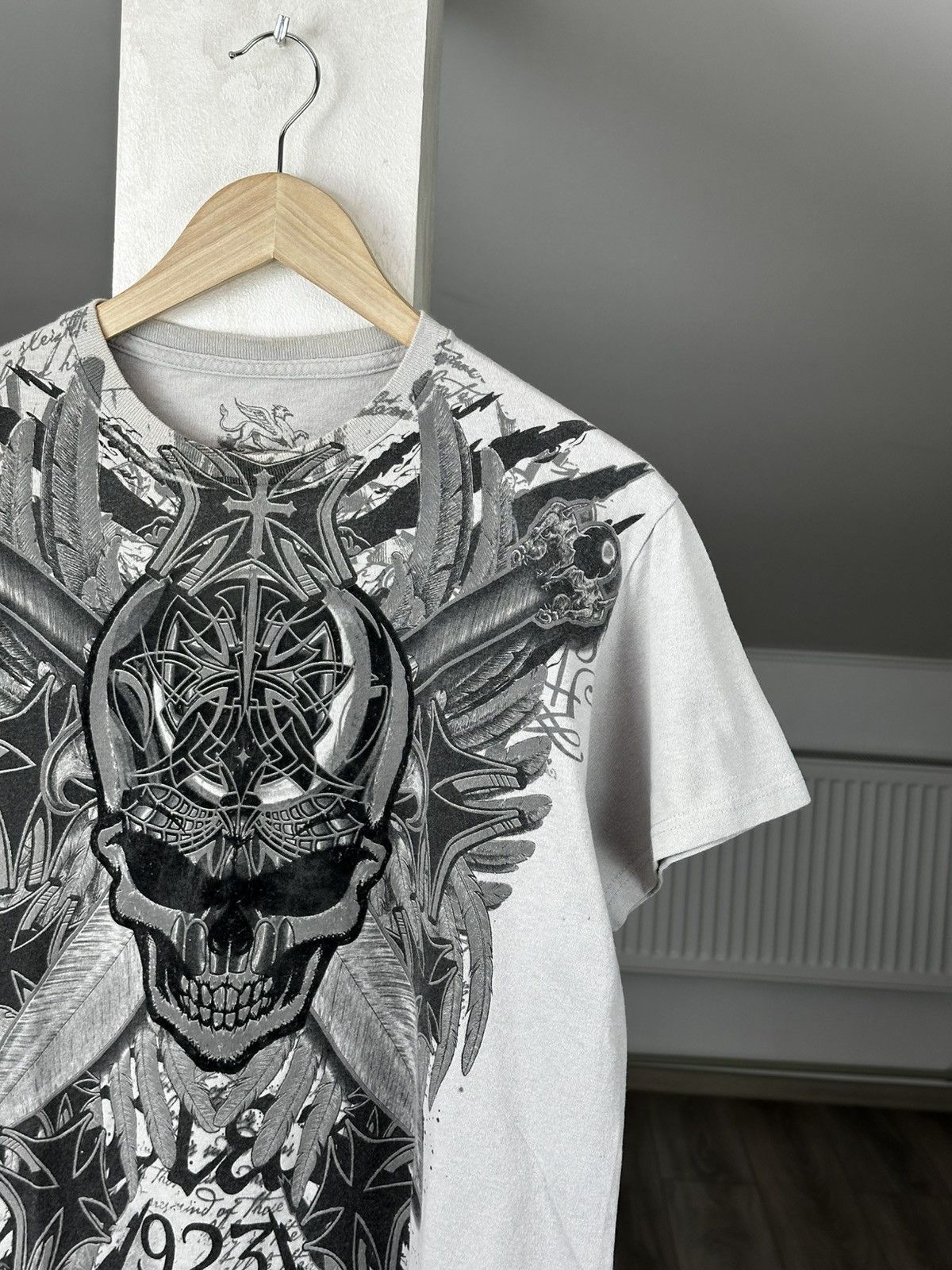 Vintage Crazy Y2K Skull Affliction Style Tee Size US M / EU 48-50 / 2 - 2 Thumbnail