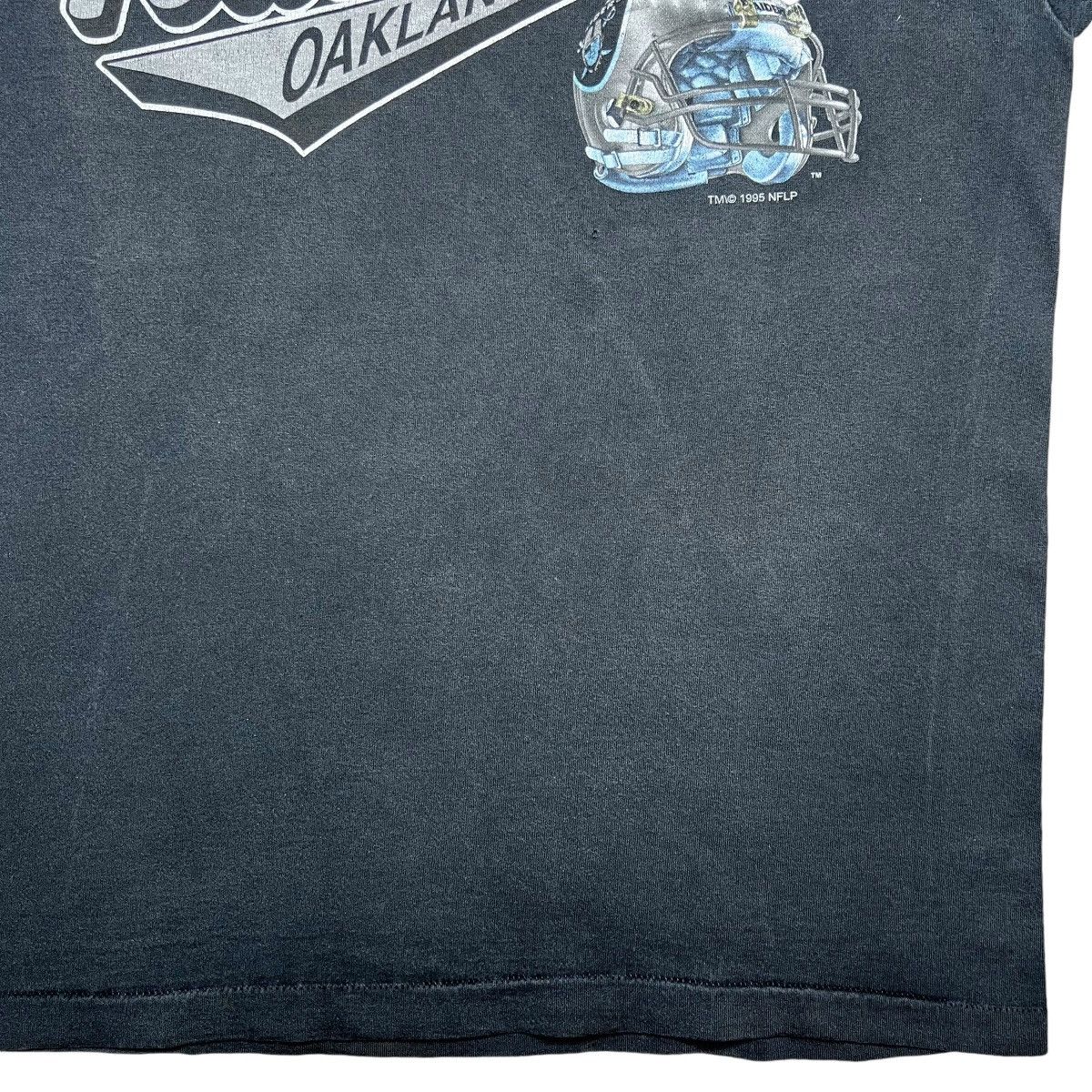 NFL × Salem Sportswear × Vintage Vtg 1995 NFL Oakland Raiders Spell Out Salem Sportswear Tee Size US L / EU 52-54 / 3 - 5 Thumbnail