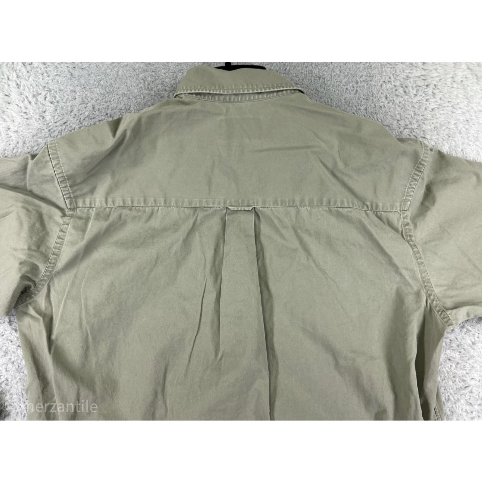 Club Room Club Room Shirt Mens 15.5 Green 100% Cotton Twill Button Up Long Sleeve Workwear Size US M / EU 48-50 / 2 - 7 Thumbnail