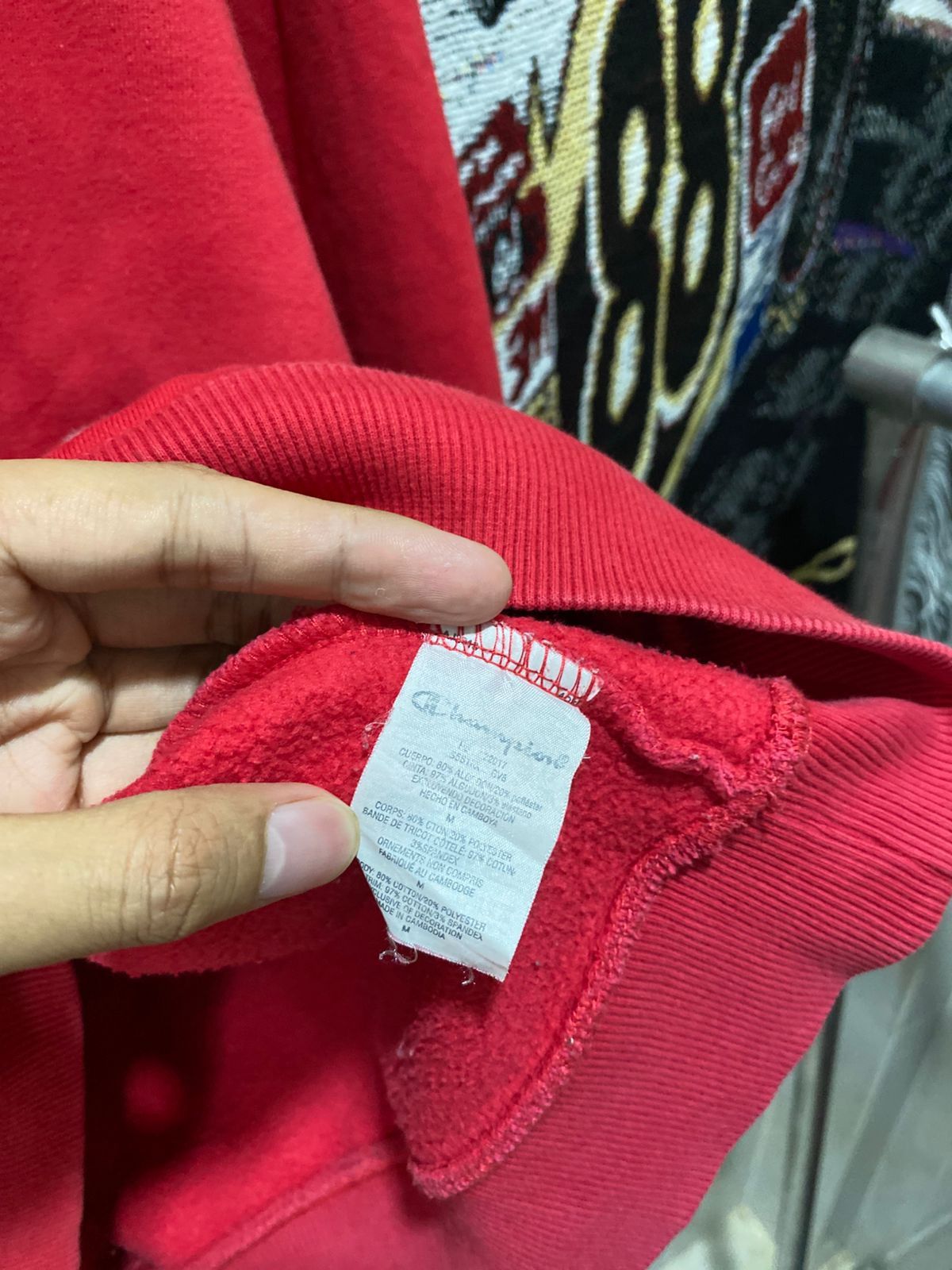 Champion × Supreme SUPREME CHAMPION HOODED RED Size US M / EU 48-50 / 2 - 4 Thumbnail