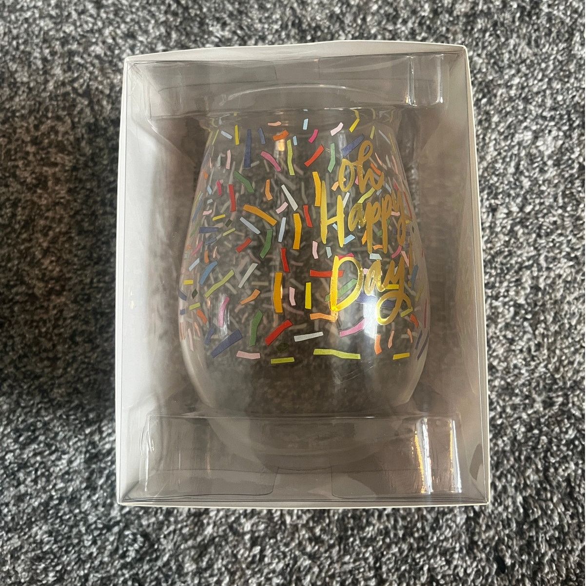 Other Slant Collections Oh Happy Day Jumbo Stemless Wine Glass Size ONE SIZE - 5 Thumbnail