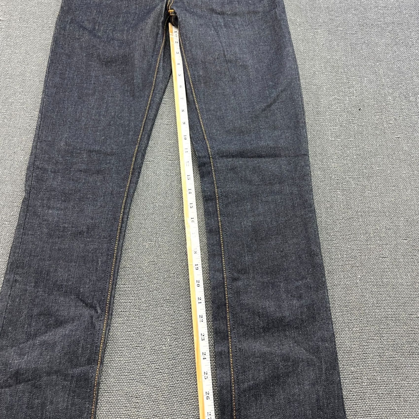 Nudie Jeans Nudie Jeans Grim Tim Straight Denim Blue Navy W30 L32 Organic Button Fly Mens Size US 30 / EU 46 - 7 Thumbnail