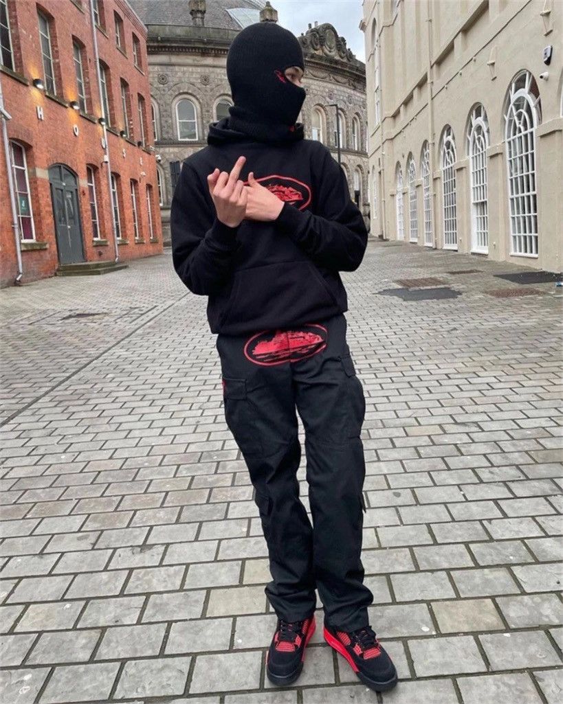 Corteiz Corteiz CRTZ RTW Corteiz Guerillaz Cargo Black Red Pants Size US 28 / EU 44 - 4 Thumbnail