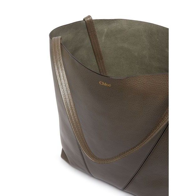 Chloe Chloe Large Spin Flannel Gray Grained Leather Tote Bag New & Size ONE SIZE - 4 Thumbnail