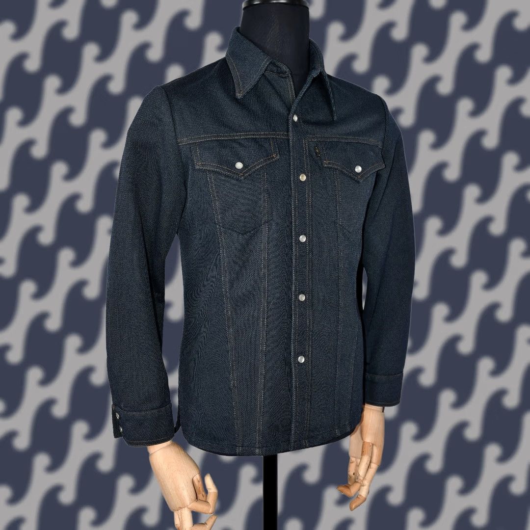Levi's VINTAGE Levi's Saddlemen Western Men's Pearl Snap Down Shirt Jacket Blue M Size US M / EU 48-50 / 2 - 1 Thumbnail