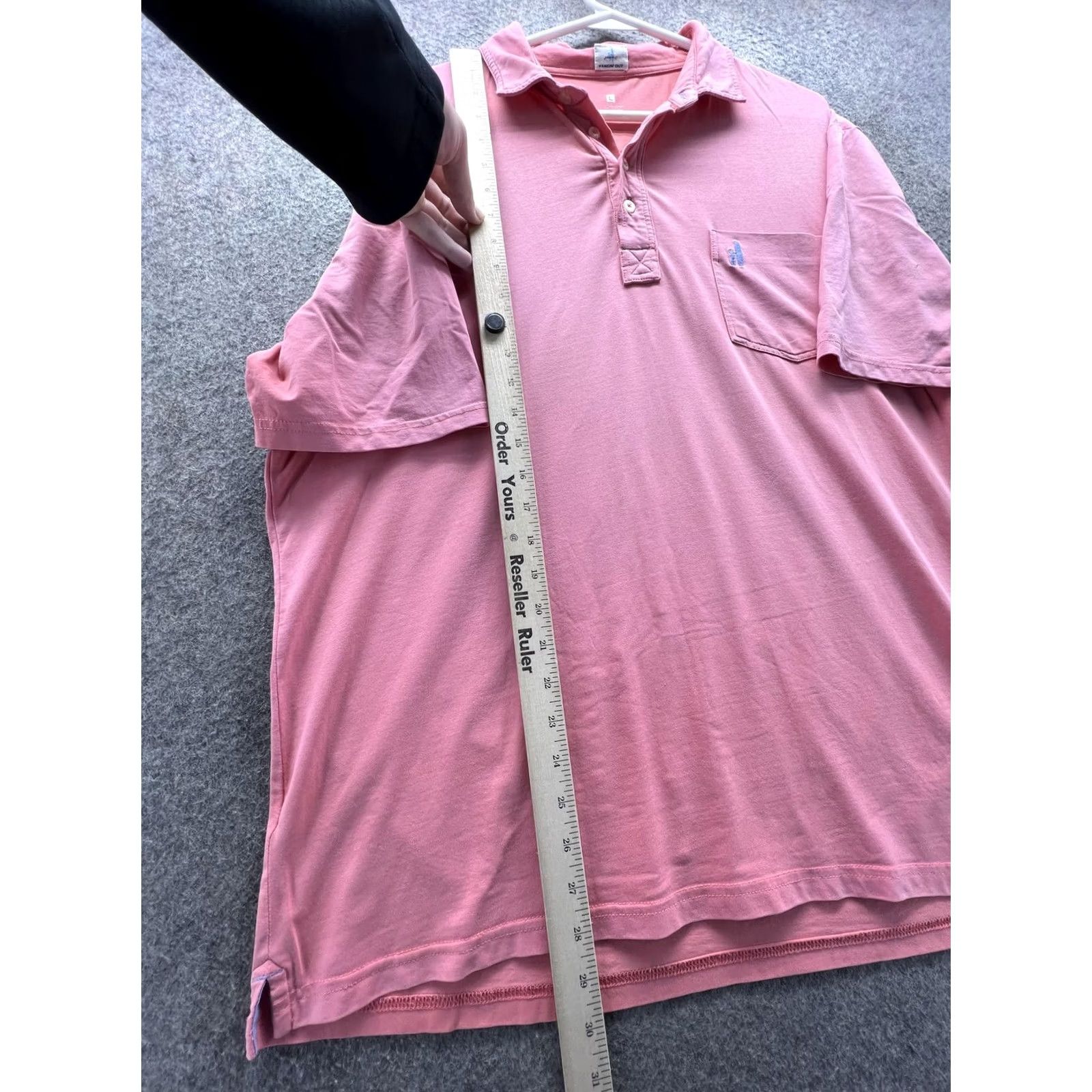 johnnie-O Johnnie-O Hangin' Out Polo Shirt Mens L Pink Pocket Stretch Short Sleeve Casual Size US L / EU 52-54 / 3 - 3 Thumbnail
