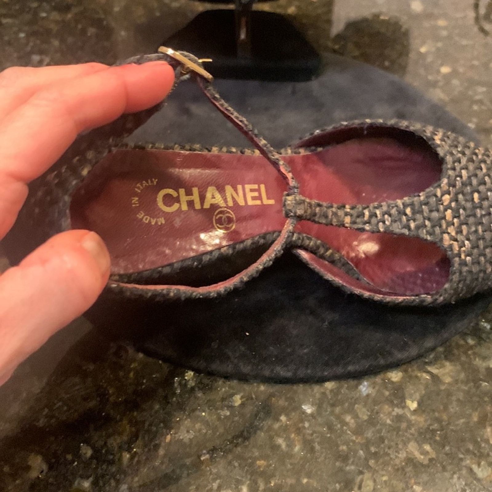Chanel Chanel tweed captoe T strap shoes heels Size US 8 / IT 38 - 12 Thumbnail
