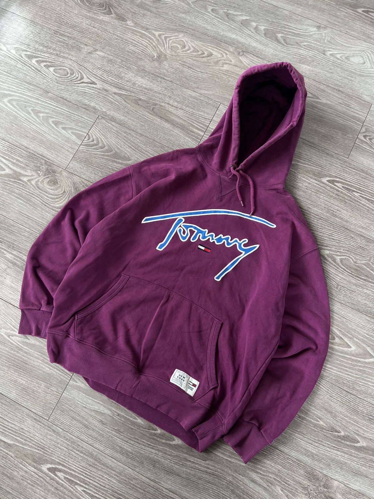 Tommy Hilfiger Tommy Hilfiger Jeans Signature Big Logo Purple Hoodie Size US L / EU 52-54 / 3 - 4 Thumbnail