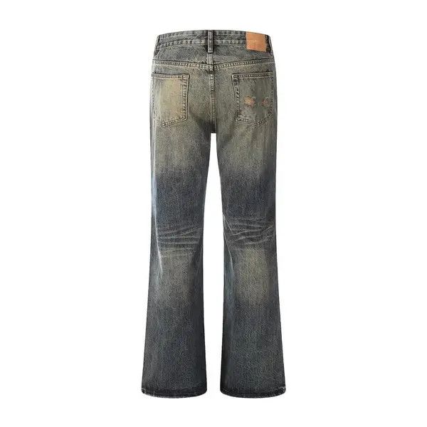 Japanese Brand VIBE Men's trendy loose retro washed distressed flared jeans Size US 32 / EU 48 - 2 Thumbnail