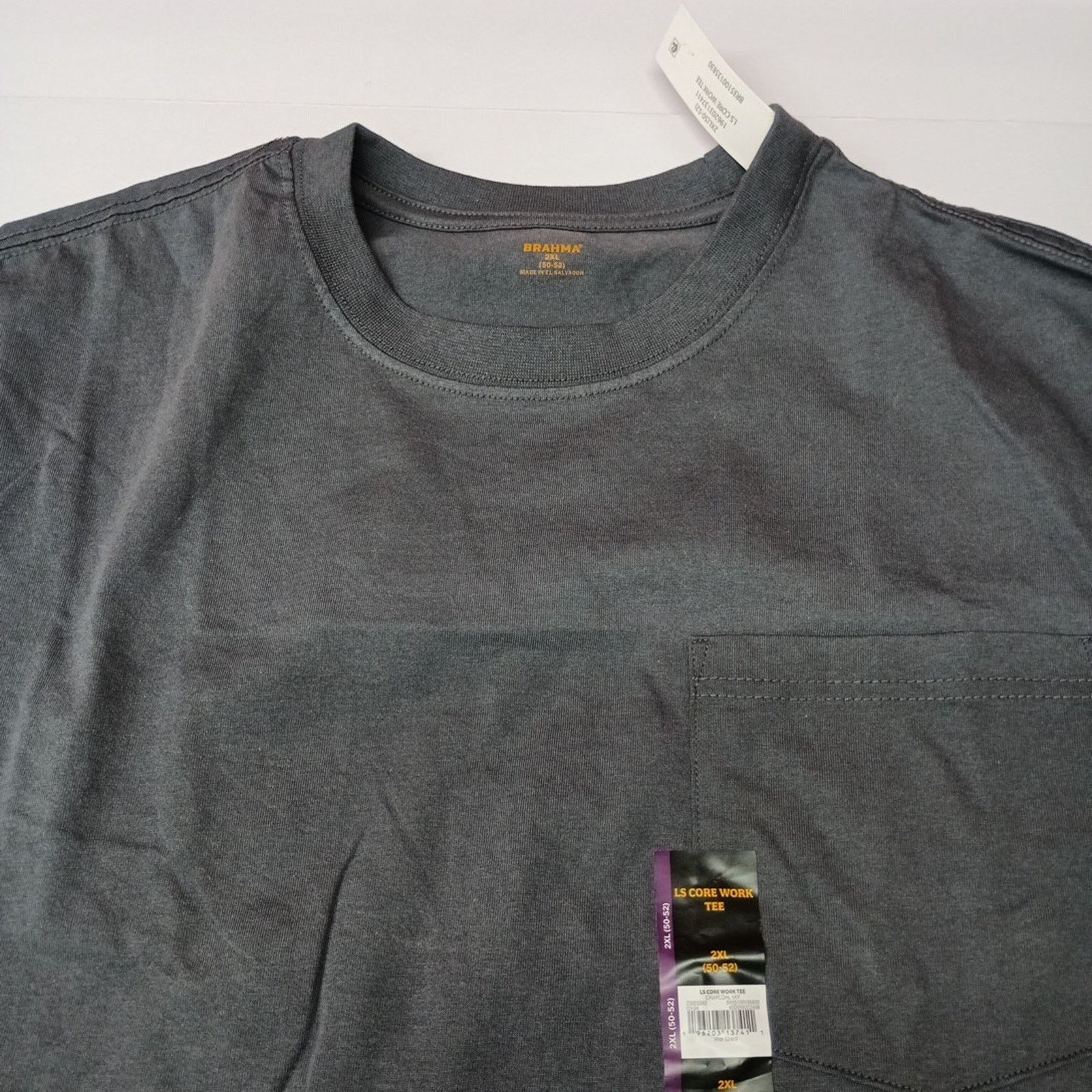 Other 2 Brahma Core Work T-Shirt 2XL 50-52 Gray, Black Pocket Tee Size US XXL / EU 58 / 5 - 4 Thumbnail