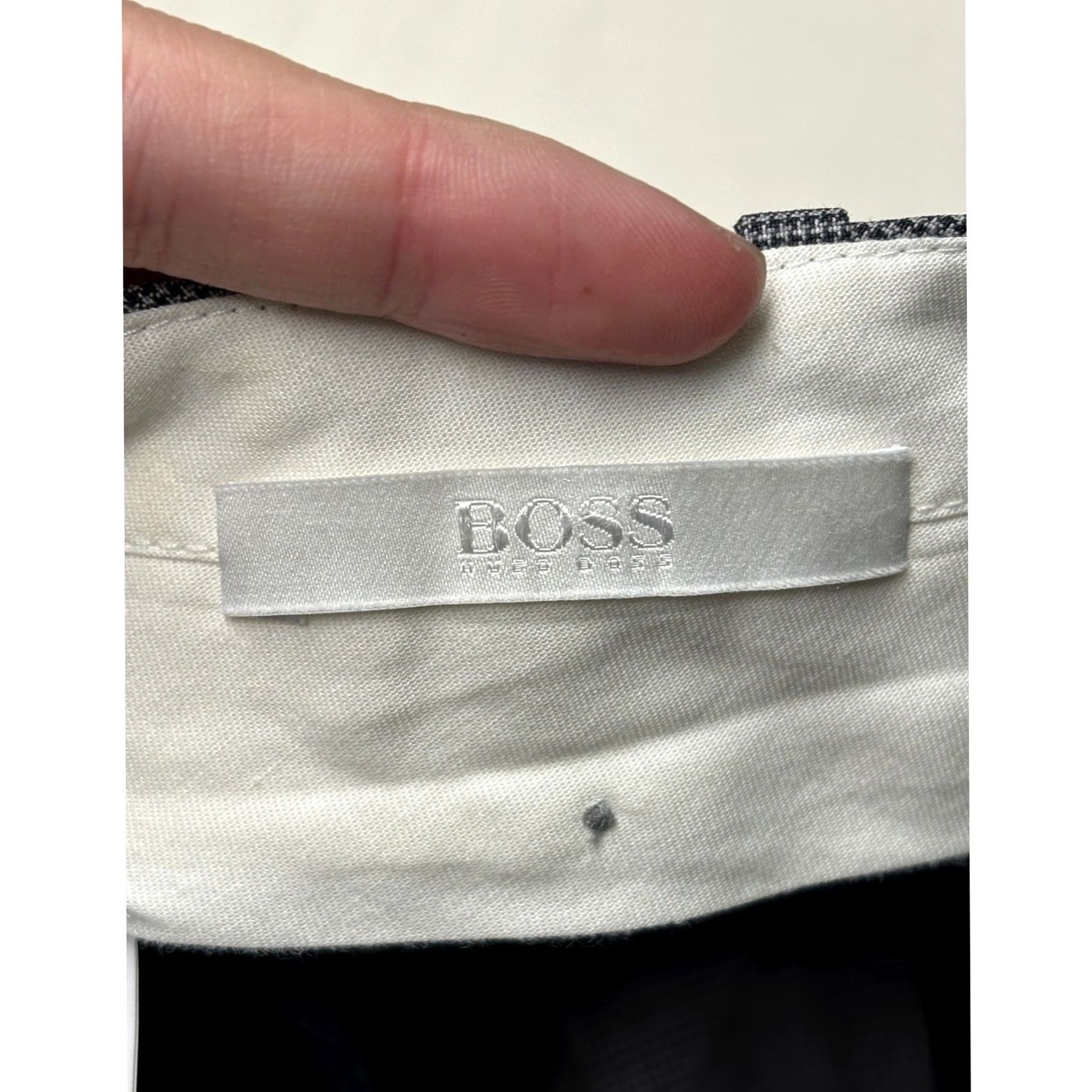 Hugo Boss HUGO BOSS Tamea13 Grey Virgin Wool Micro Check Dress Pants Womens US 4 W32 L32 Size 27" / US 4 / IT 40 - 5 Thumbnail