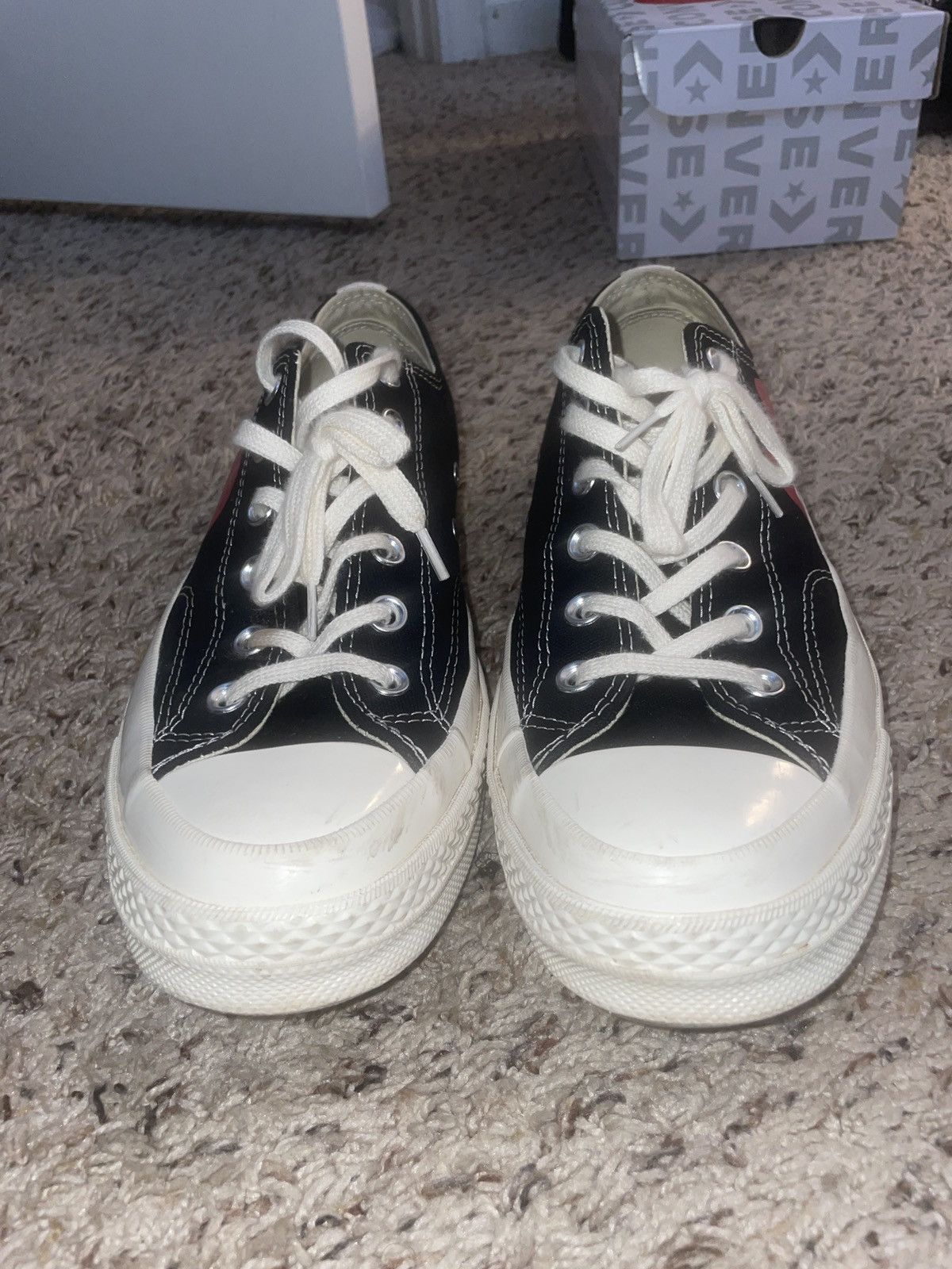 Comme des Garcons Comme des Garçons PLAY Converse Emblem Low Top Canvas Black Size US 8 / EU 41 - 3 Thumbnail