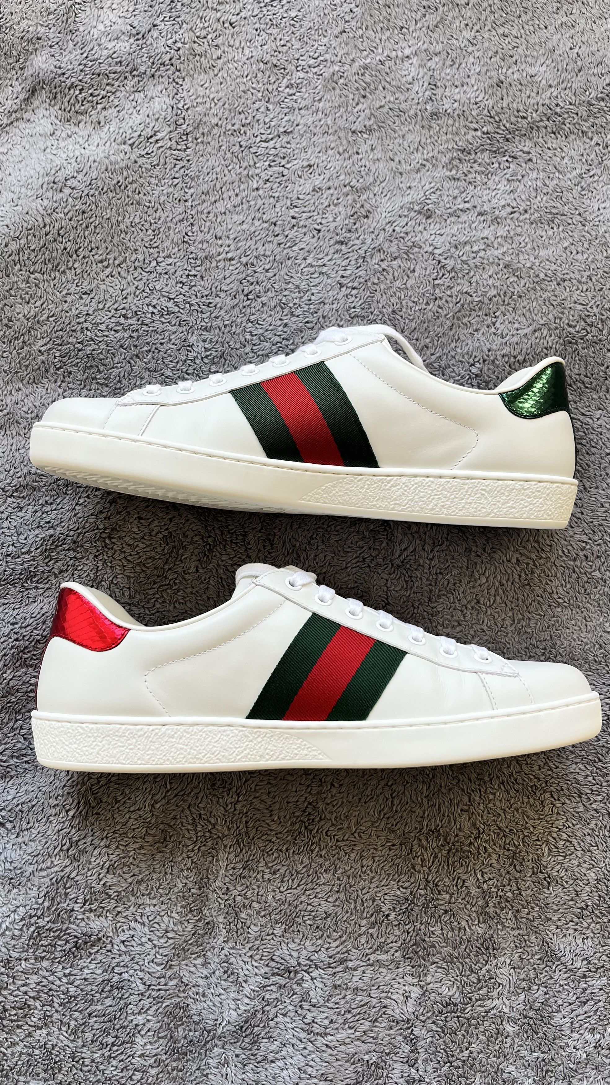 Gucci Gucci Ace Embroidered Snake Sneakers – White Size US 9 / EU 42 - 3 Thumbnail