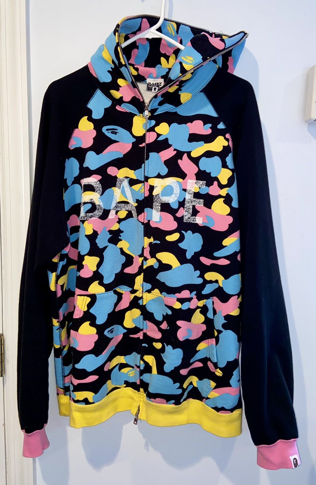 image of Bape x Nigo Og Cotton Candy Spellout Full Zip (2006), Men's (Size XL)