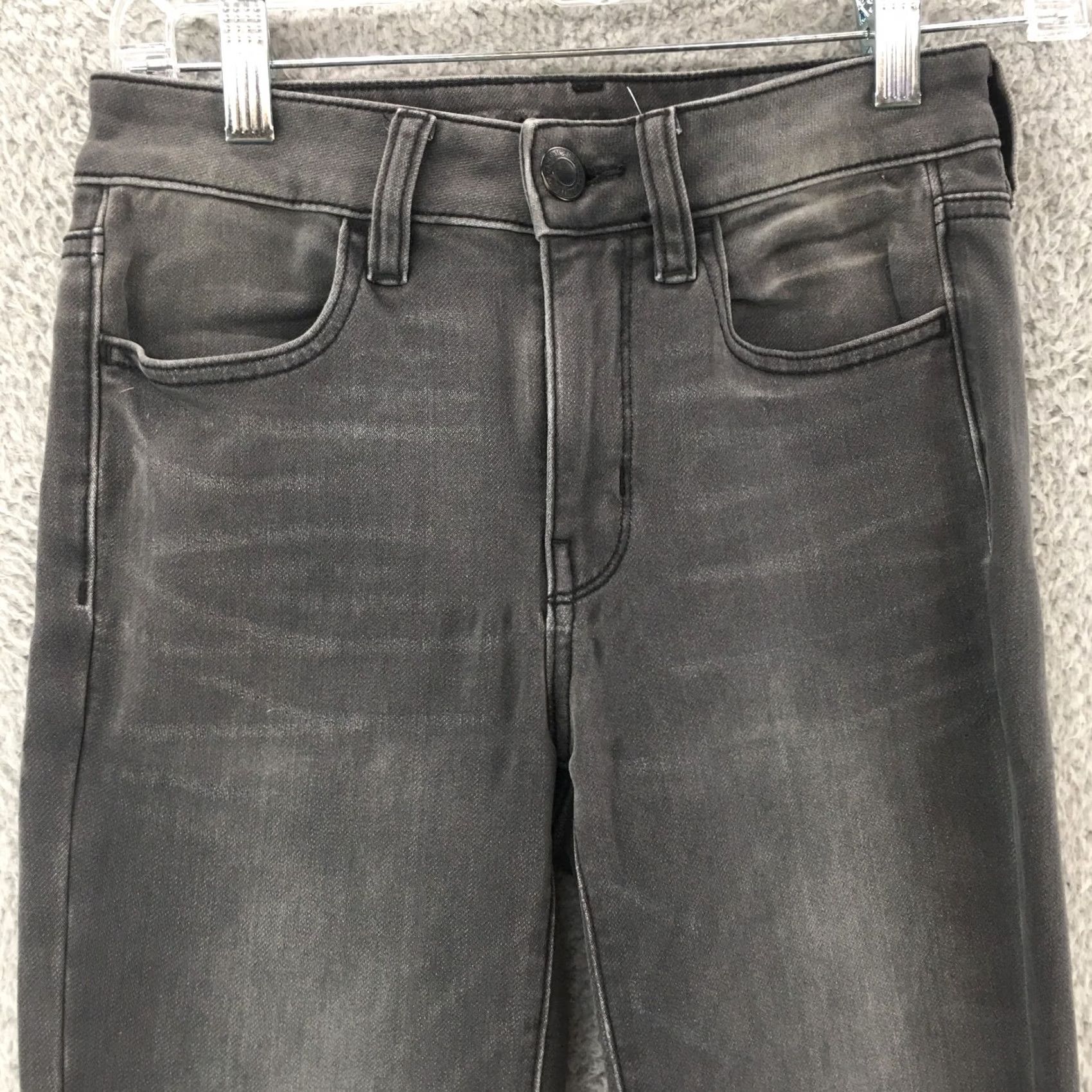 American Eagle Outfitters American Eagle Outfitters Jeans Womens 2 Gray Denim Mid Rise Zip Fly Skinny Stretch Size 26" / US 2 / IT 38 - 2 Thumbnail