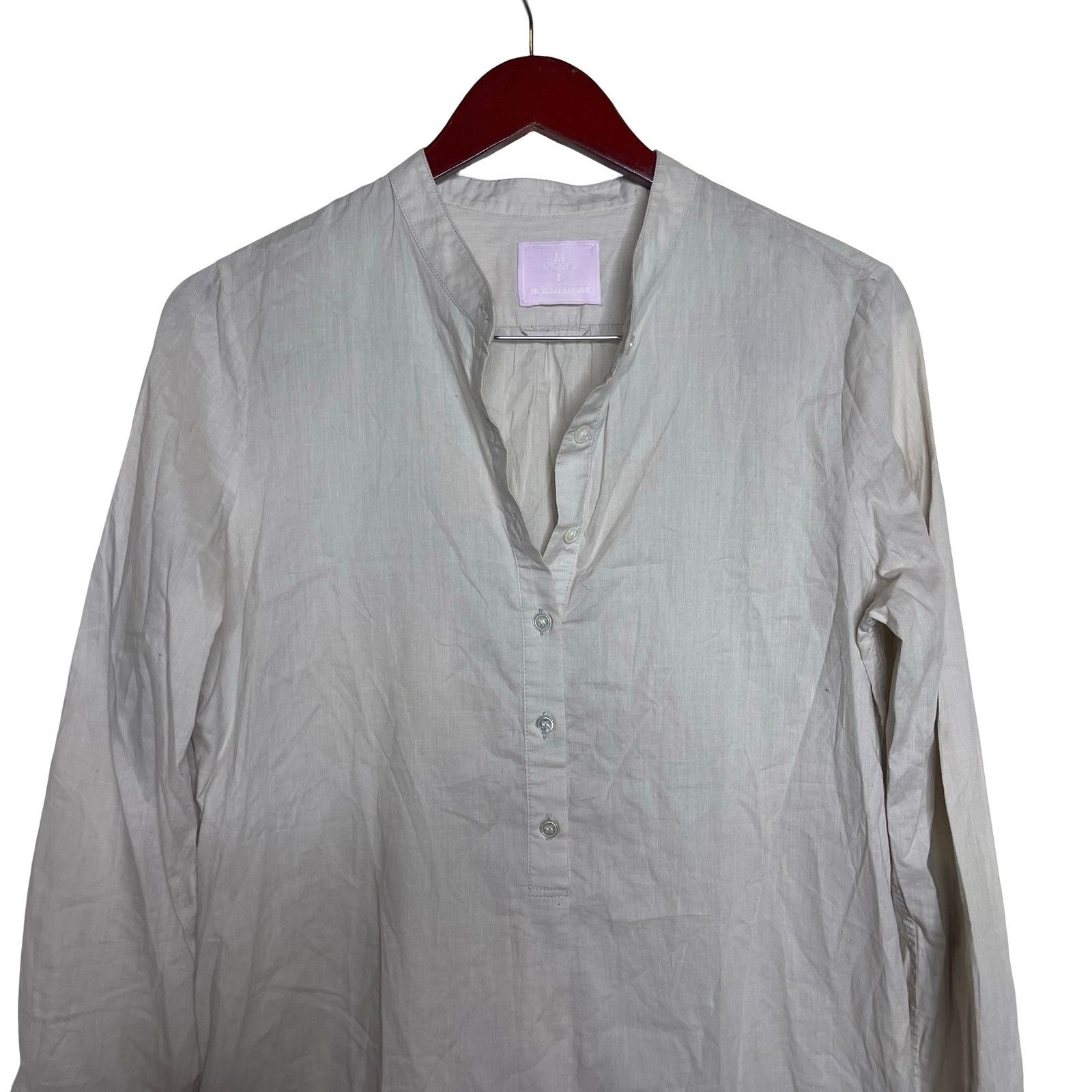 Other Michelle Farmer Taupe lightweight silk blend shirt dress M Size M / US 6-8 / IT 42-44 - 3 Thumbnail