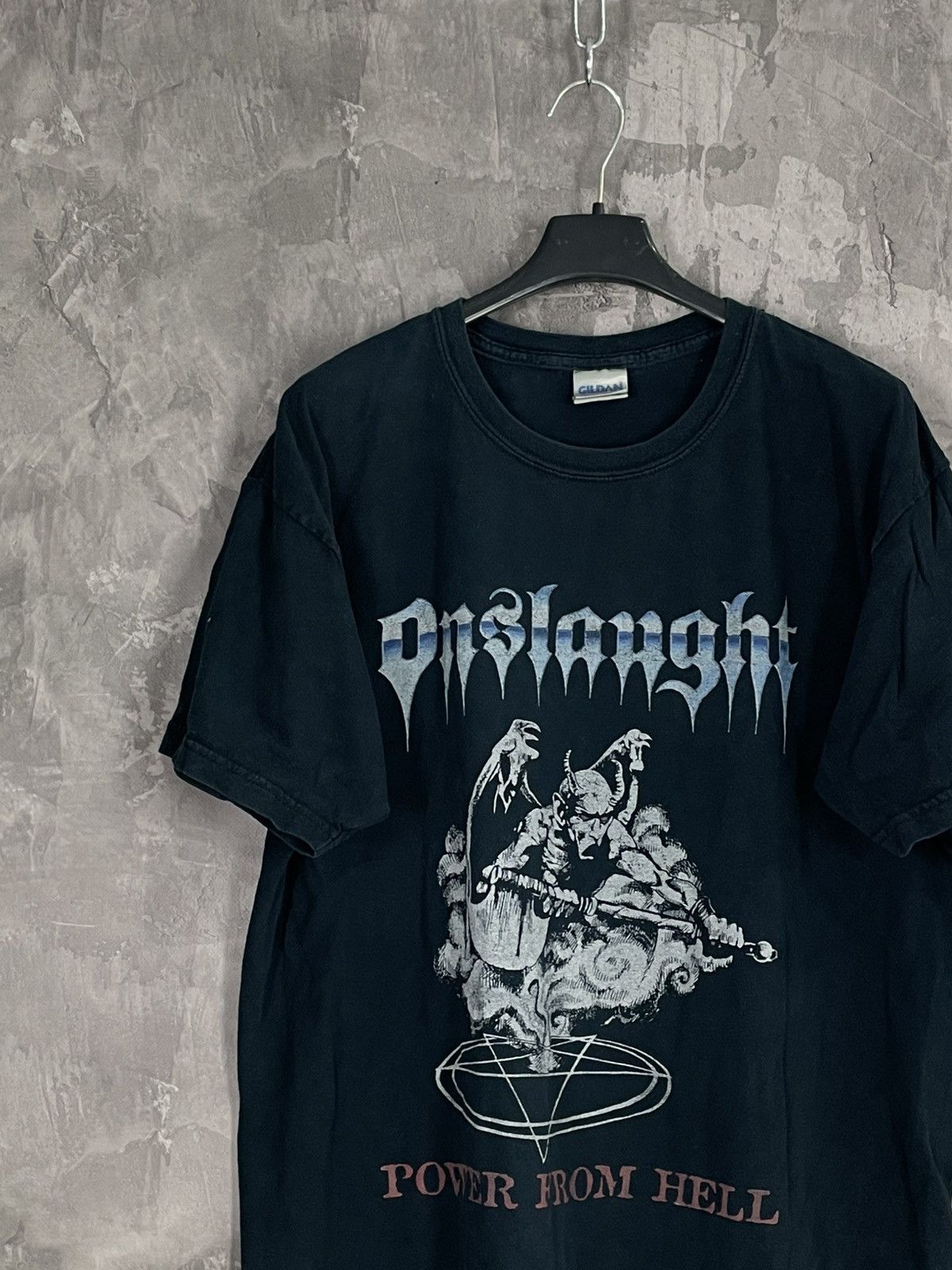 Band Tees × Vintage Vintage Onslaught Rock Metal Horror T shirt Size US L / EU 52-54 / 3 - 3 Thumbnail