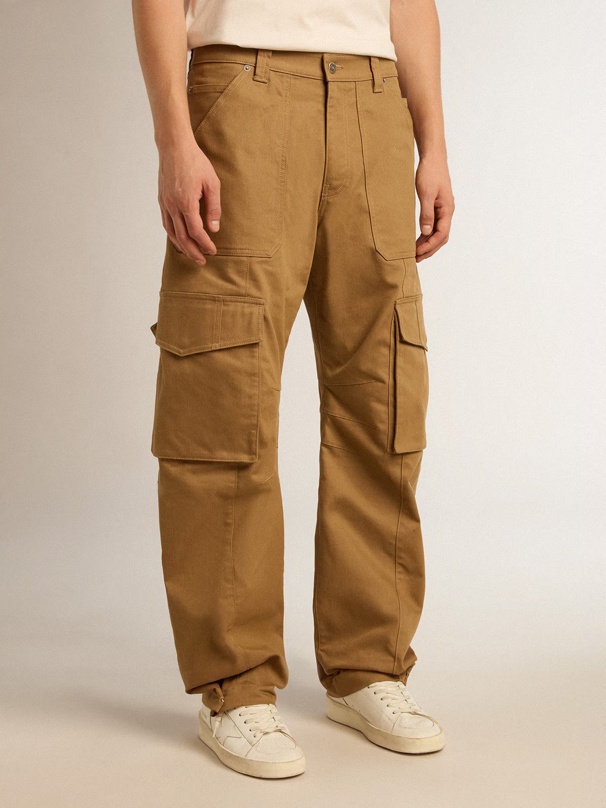 Golden Goose o1s22i1n1224 Twill Cargo Pant in Beige Size US 32 / EU 48 - 5 Thumbnail