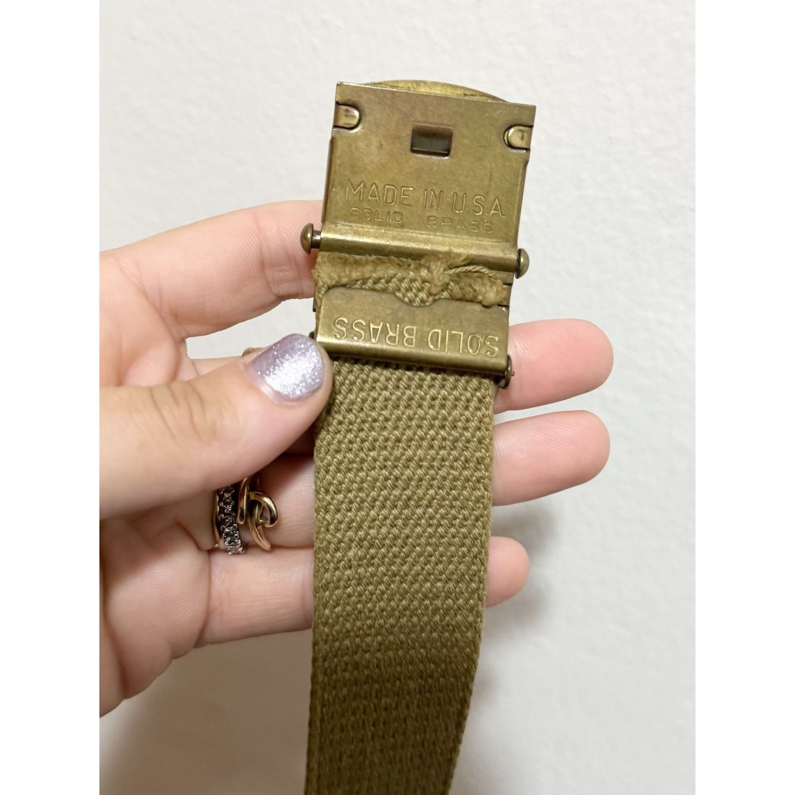 Vintage Vintage solid brass made in USA Belt Size ONE SIZE - 4 Thumbnail