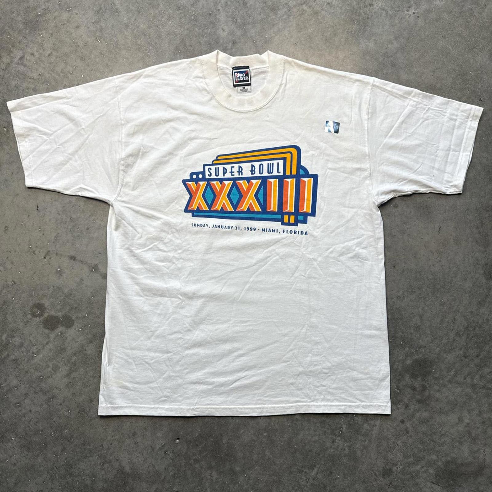 Pro Player Super Bowl XXXIII 1997 Promotional Vintage 90's T-Shirt Size US XL / EU 56 / 4 - 1 Thumbnail