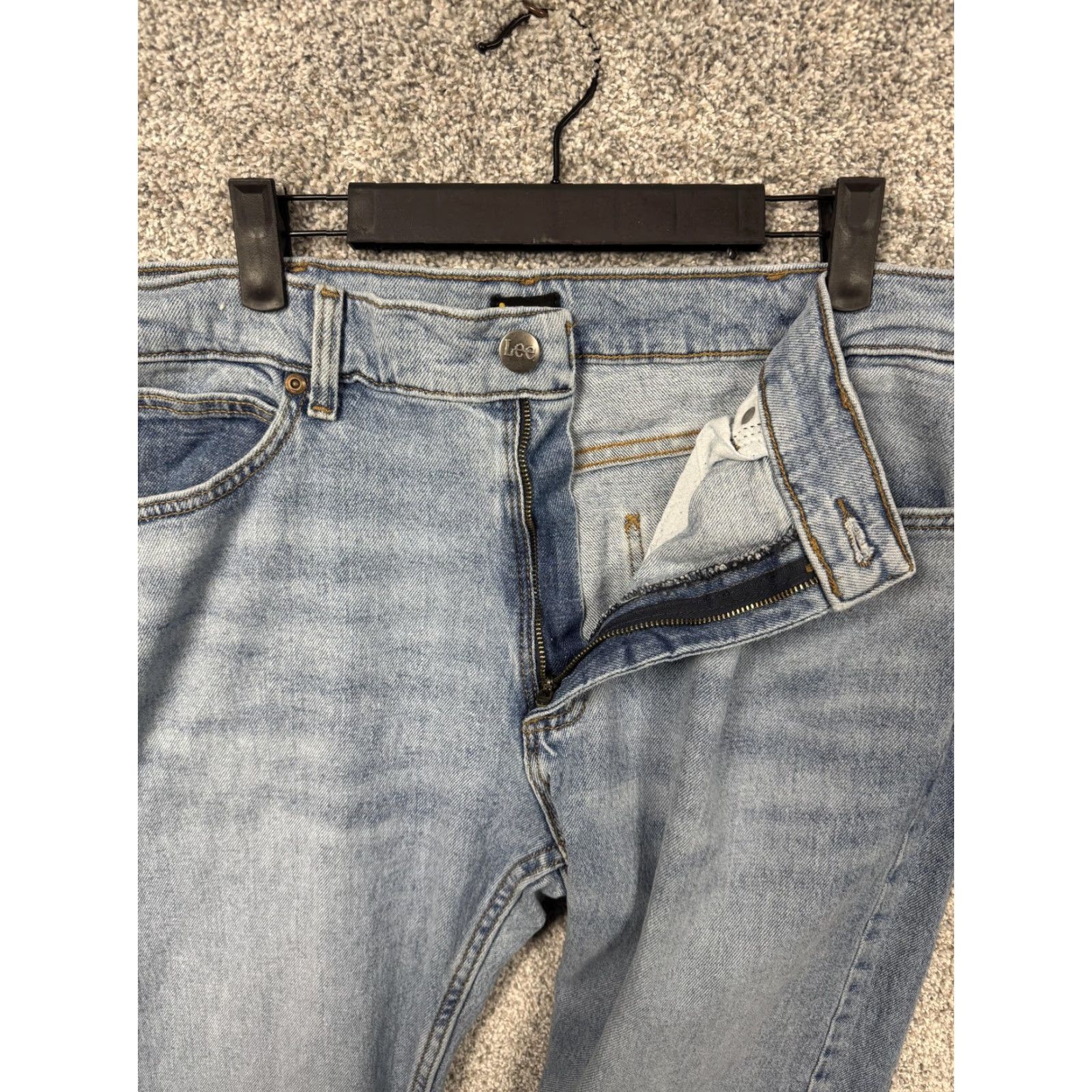 Lee Lee Jeans Mens 38x32 Slim Fit Tapered Leg Denim Blue 5-Pocket Regular Zip Fly Mid Rise Casual N/A Size US 38 / EU 54 - 6 Thumbnail