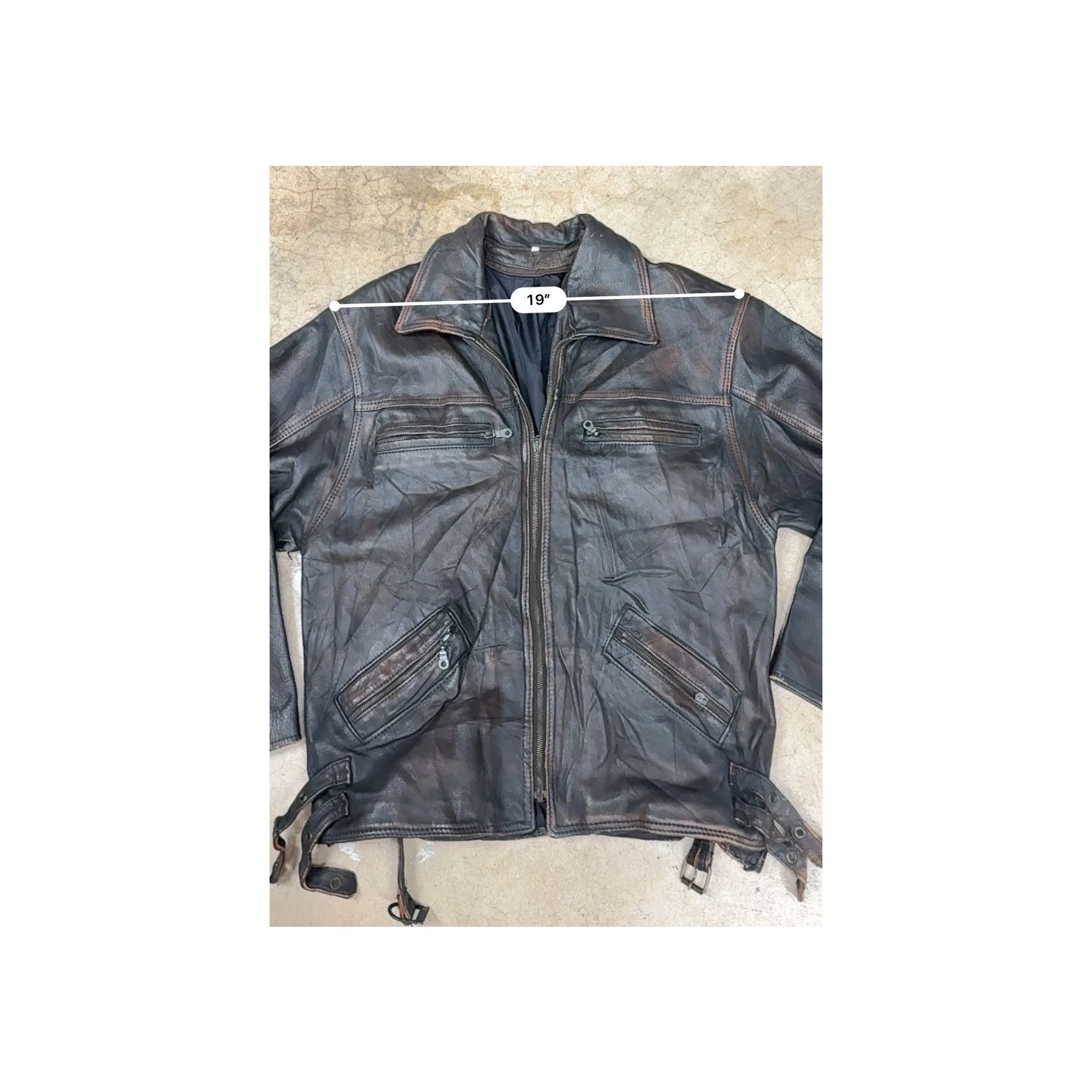 Vintage Vintage Brown Leather Boxy Racing Jacket Unisex M Size US M / EU 48-50 / 2 - 19 Thumbnail